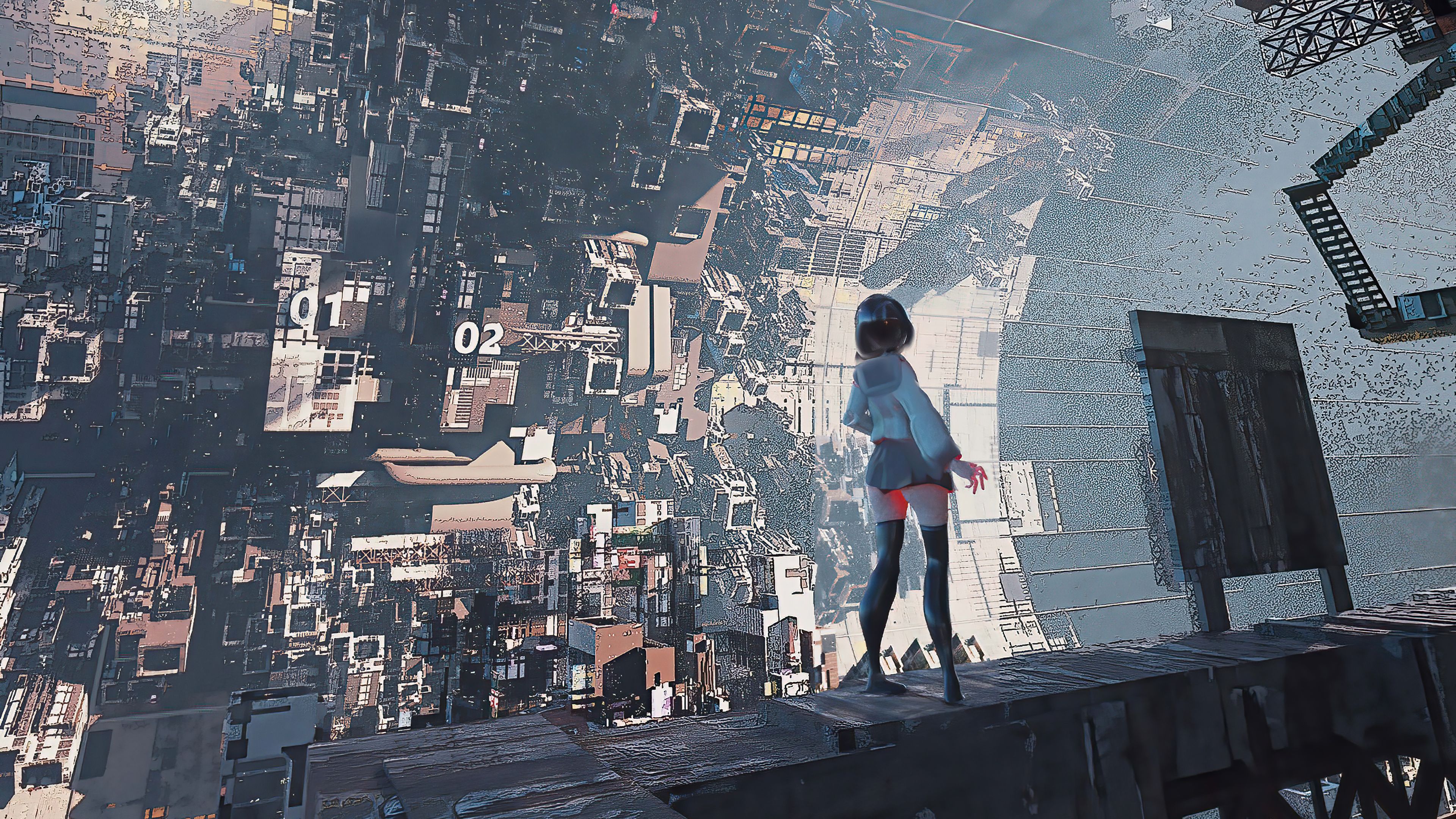 3840x2160 Anime Girl Balancing On Top, HD Anime, 4k Wallpaper, Image, Background, Photo and Picture