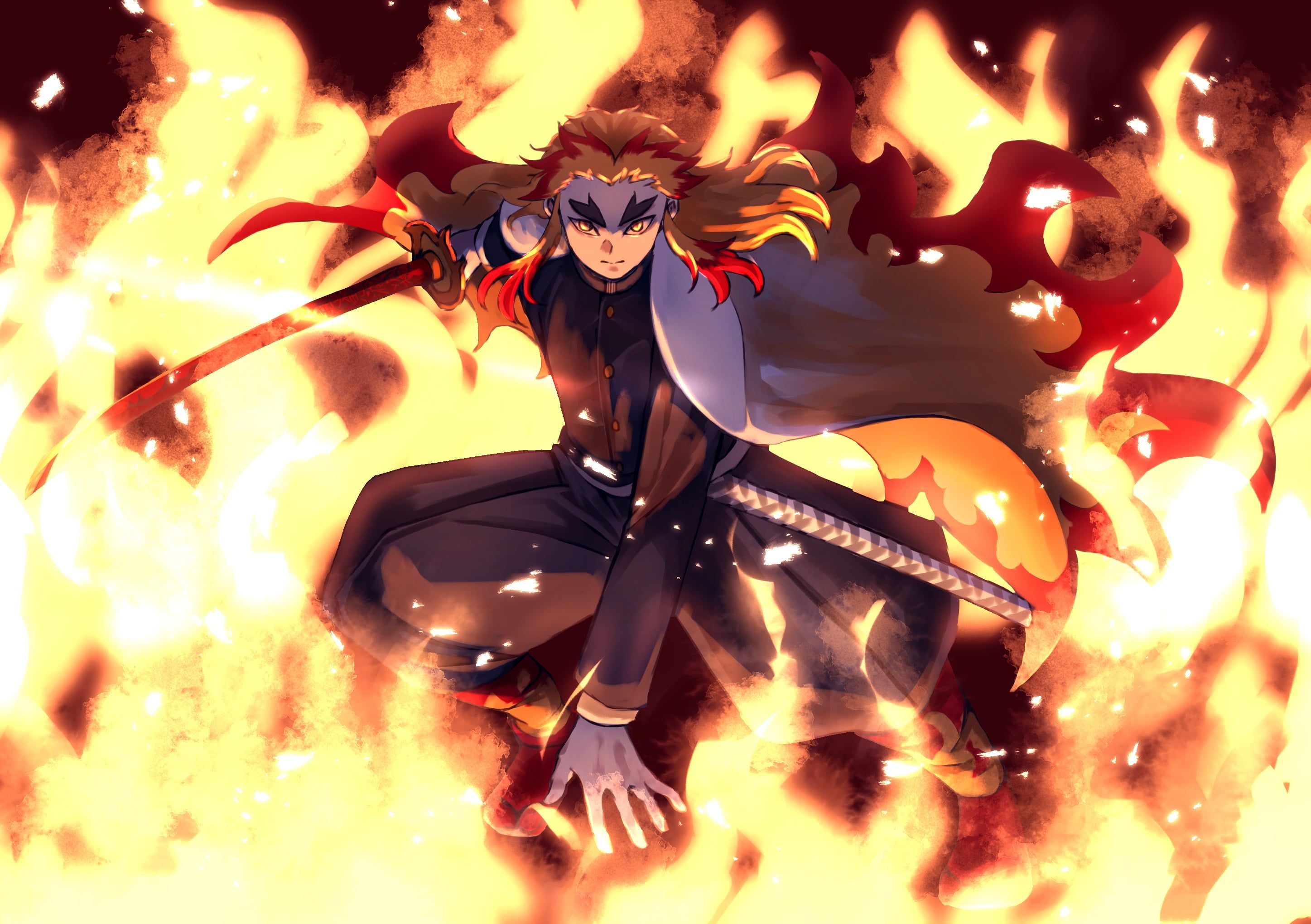 2894x2039 Anime Demon Slayer: Kimetsu no Yaiba Kyojuro Rengoku K #wallpaper #hdwallpaper #desktop. Anime, Anime wallpaper, Anime demon