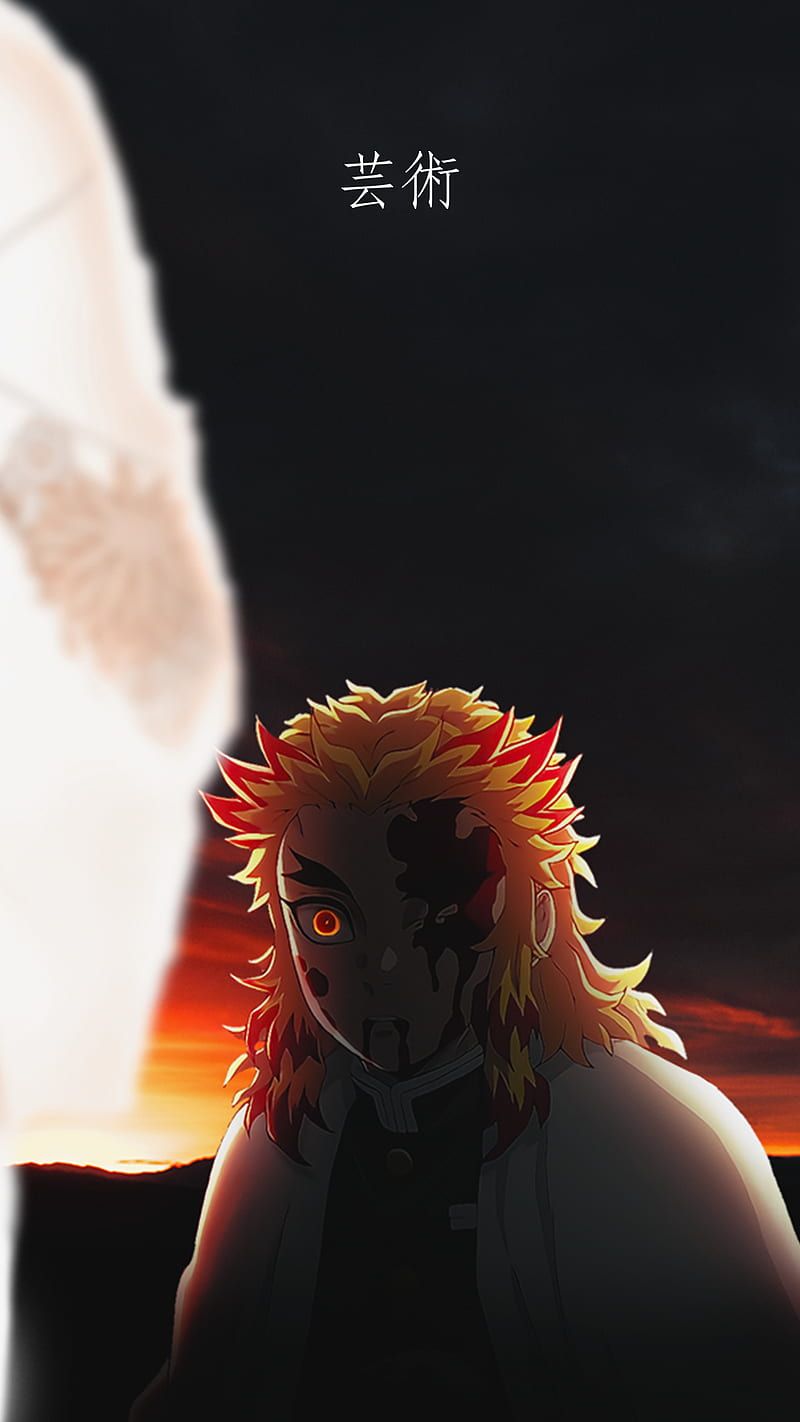 800x1422 Rengoku kyojuro, anime, demon slayer