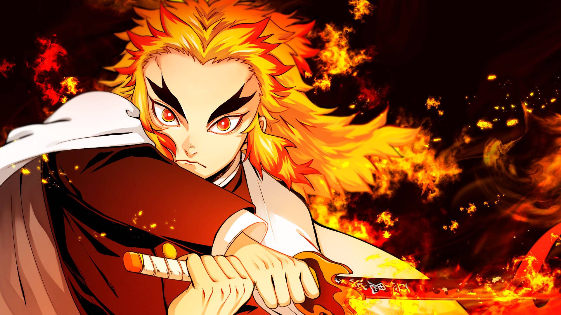 1920x1080 Download Kyojuro Rengoku From Demon Slayer Wallpaper