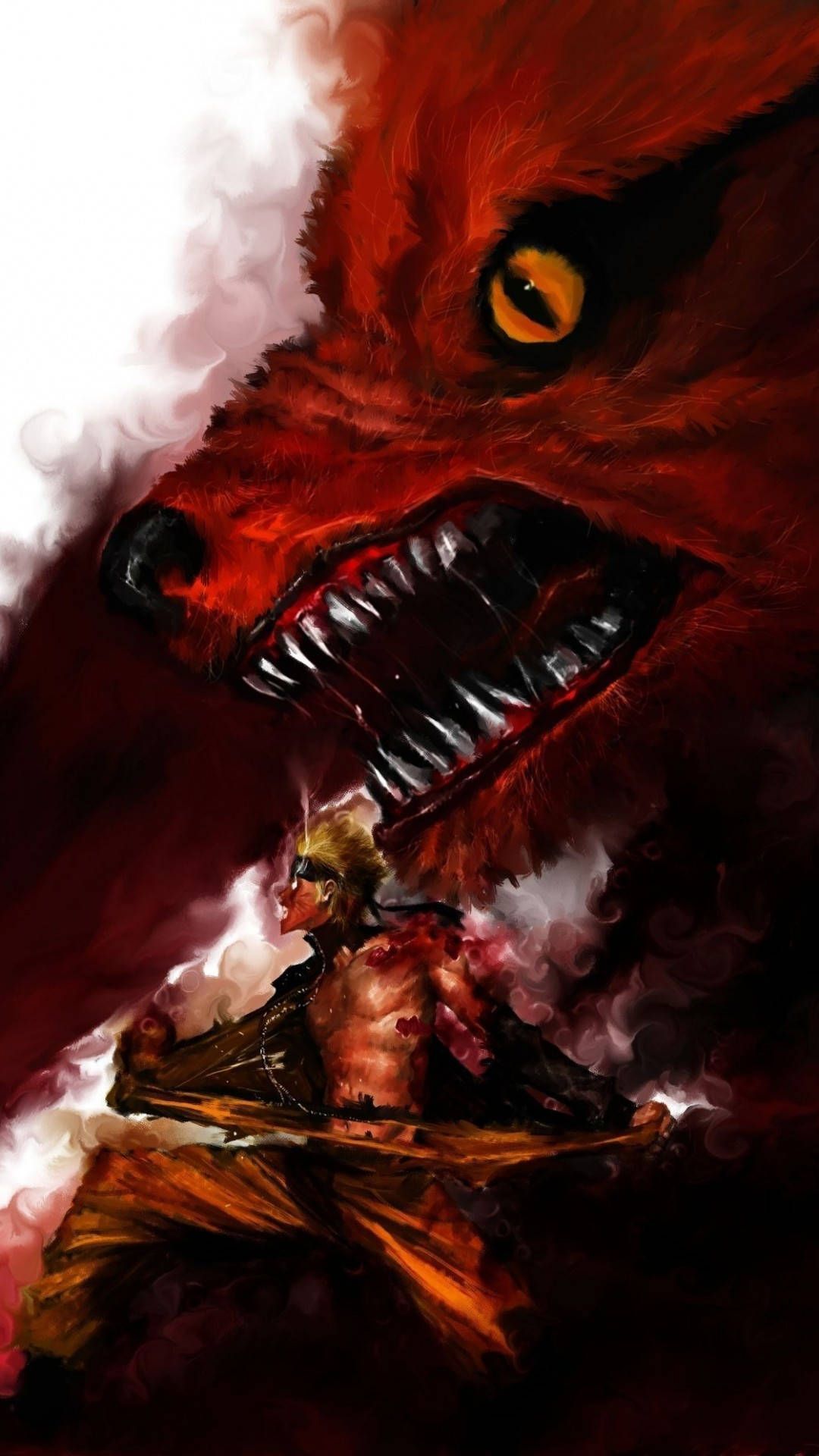 1080x1920 Download Intense Naruto And Kurama IPhone Wallpaper