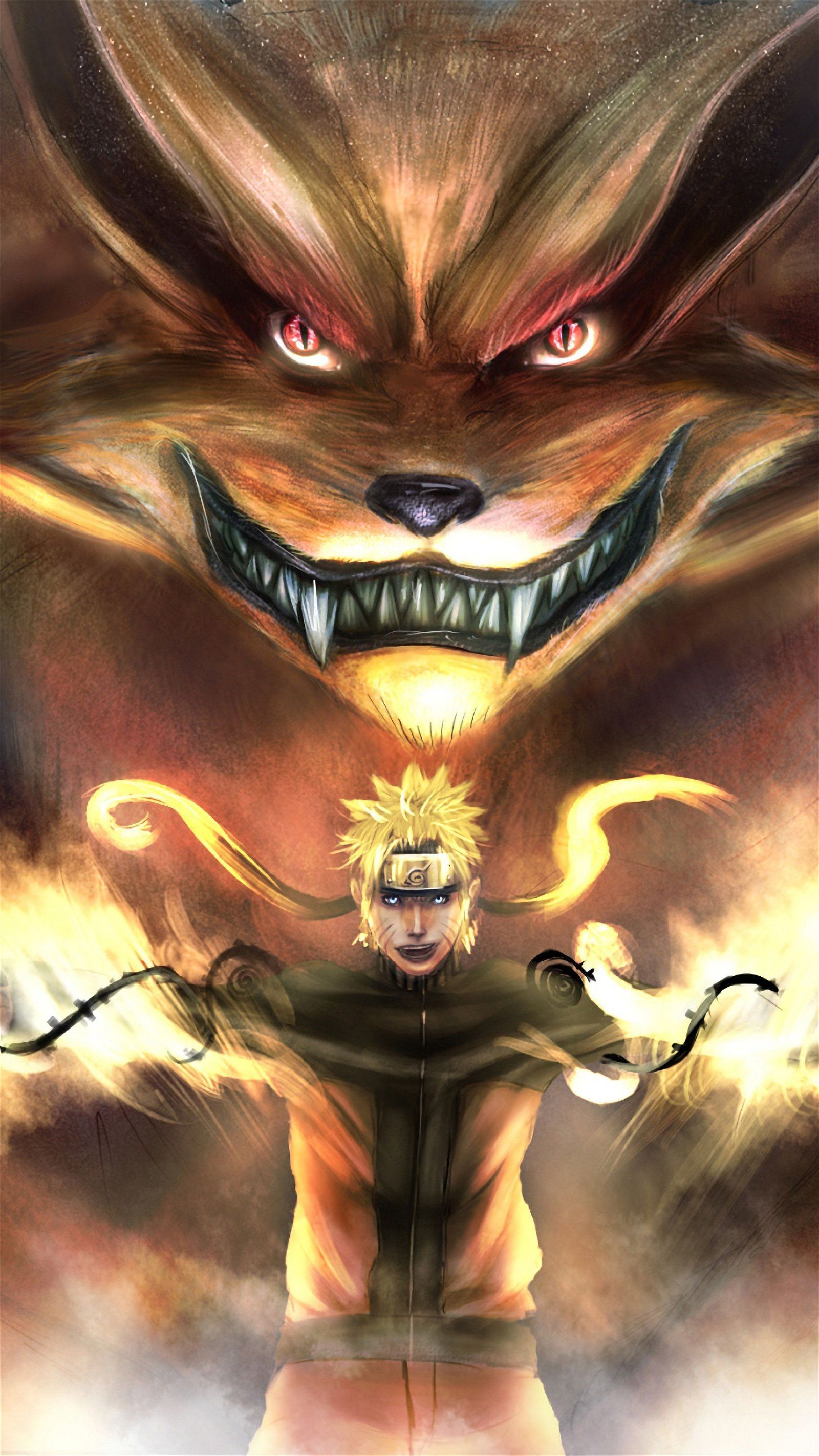 1600x2844 Anime naruto kurama Wallpaper Download