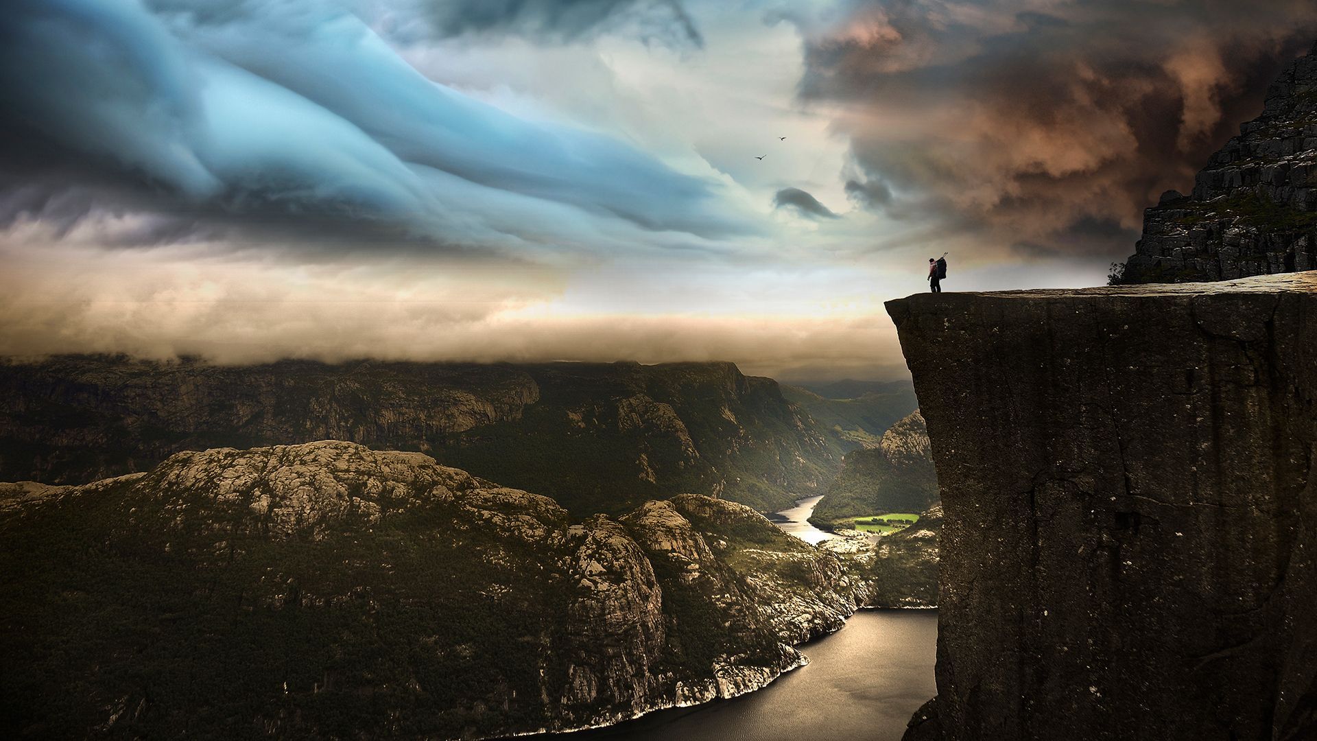 1920x1080 Gorgeous Preikestolen, Norway [Wallpaper]