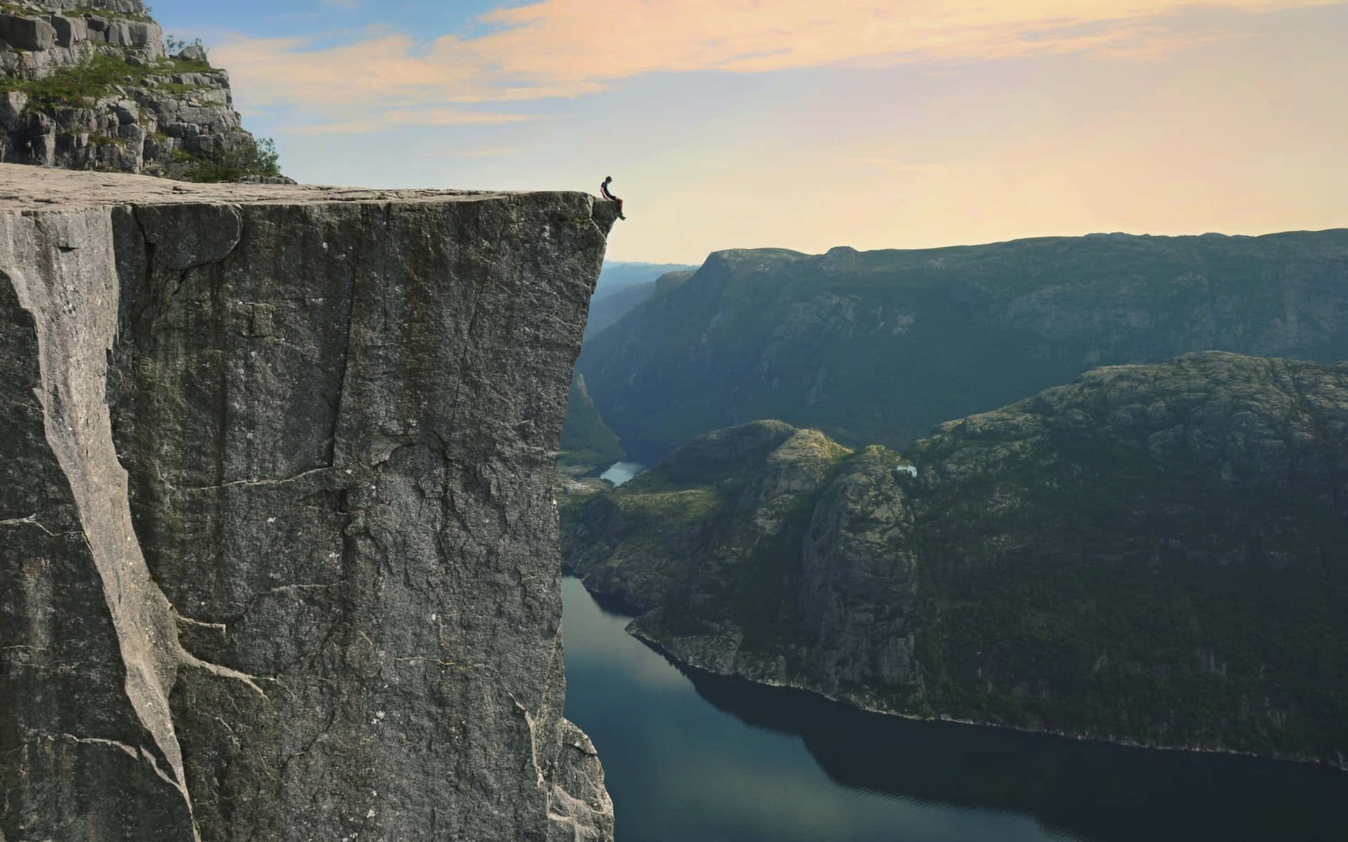 1920x1200 Download Pulpit Rock Cliff Fjord View Norway Wallpaper