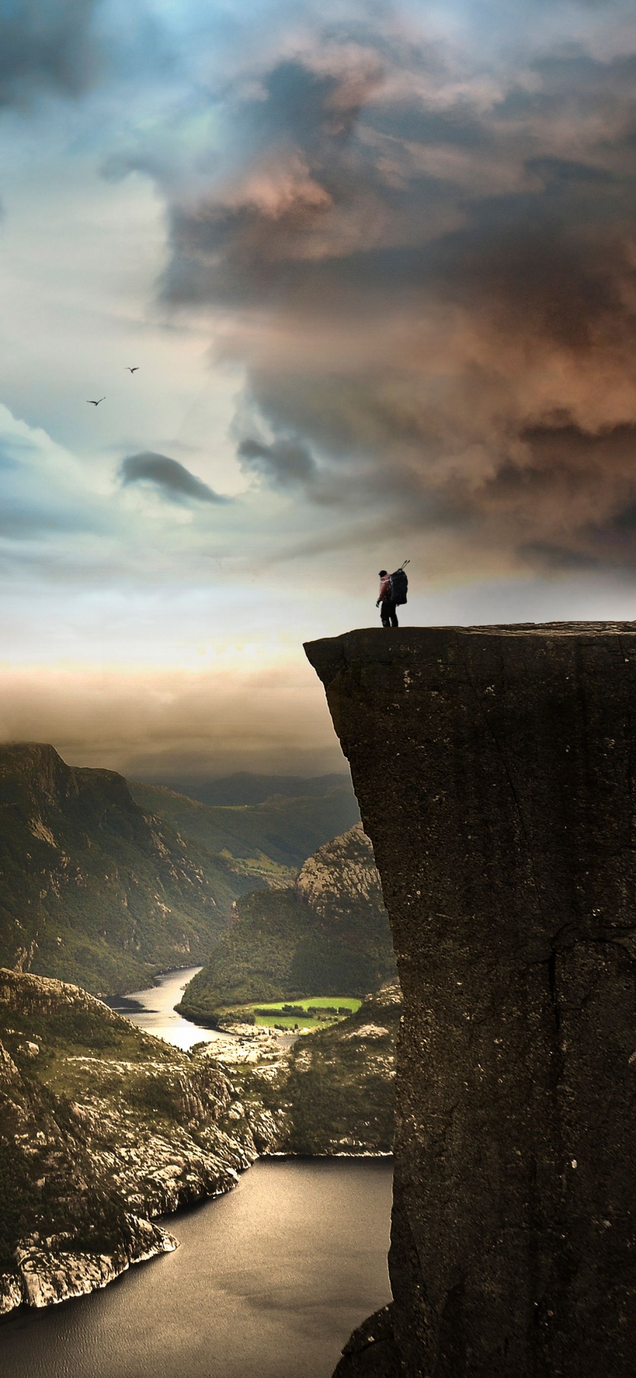1290x2796 Pulpit Rock Wallpaper 4K, Preikestolen cliff, Norway