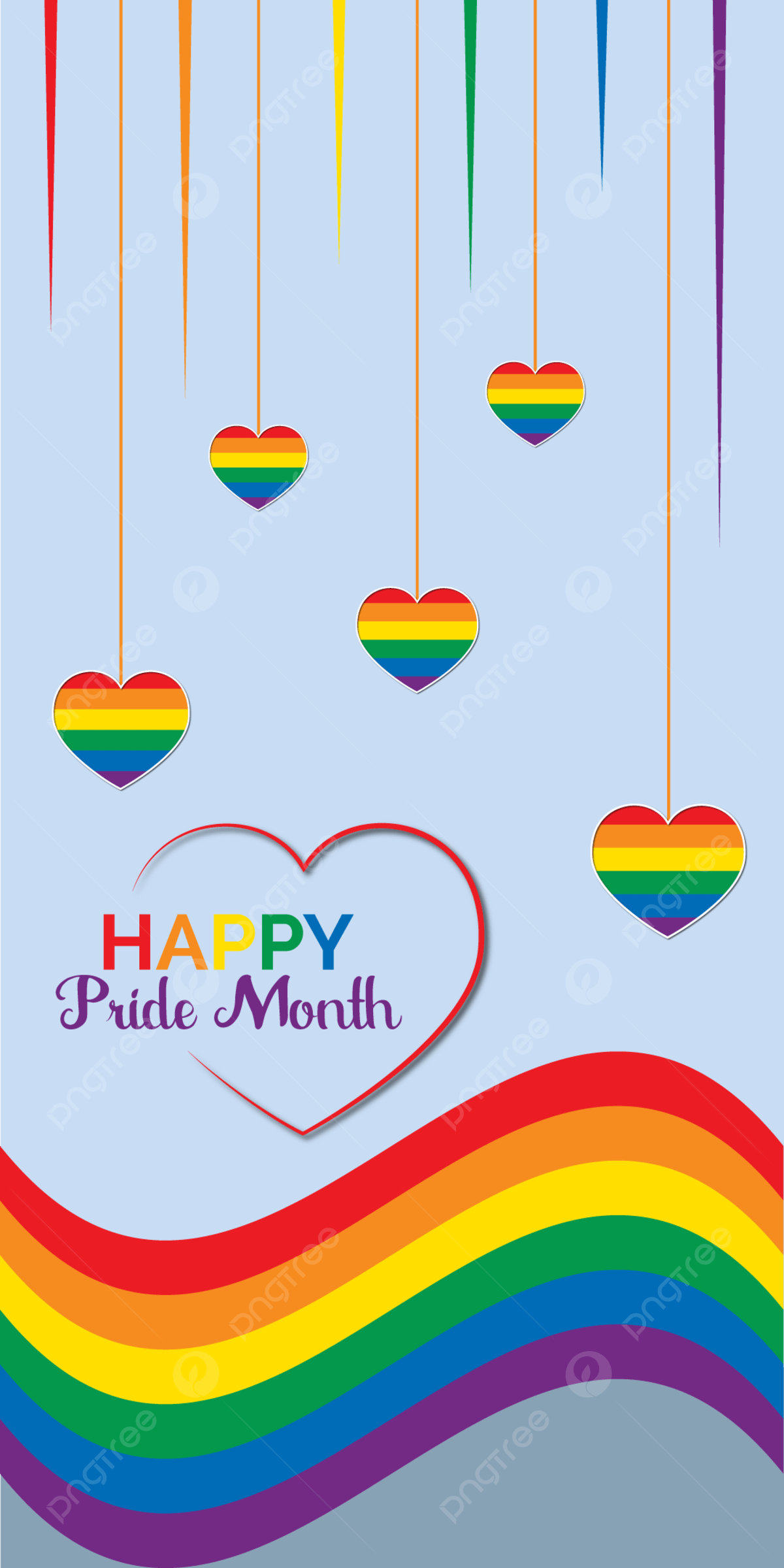 1200x2400 Pride Month Mobile Phone Wallpaper Vector Design Background Wallpaper Image For Free Download