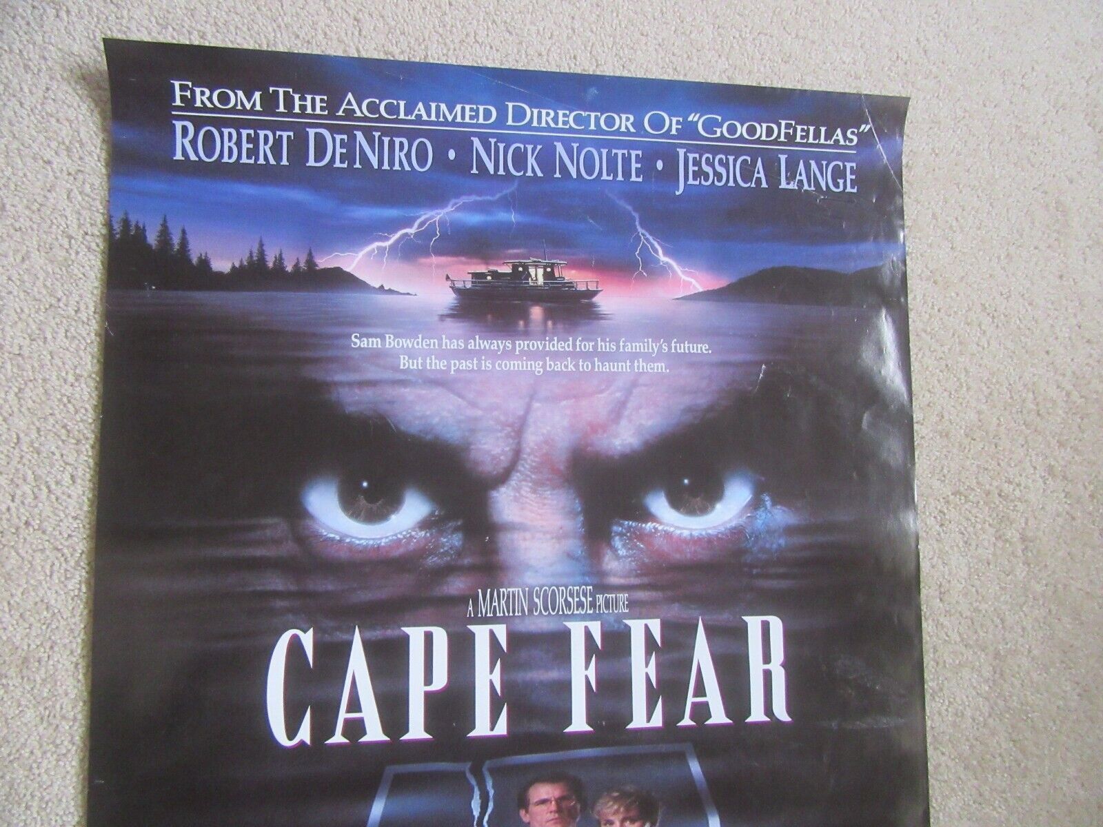 1600x1200 CAPE FEAR ORIGINAL 1991 DS 1SHT MOVIE POSTER RLD SCORCESE DENIRO EX