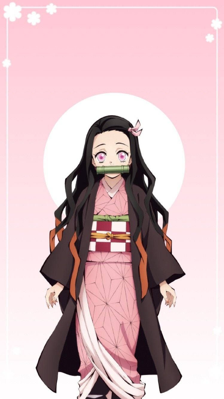 749x1331 Download Nezuko spending some quality time with her iPhone Wallpaper