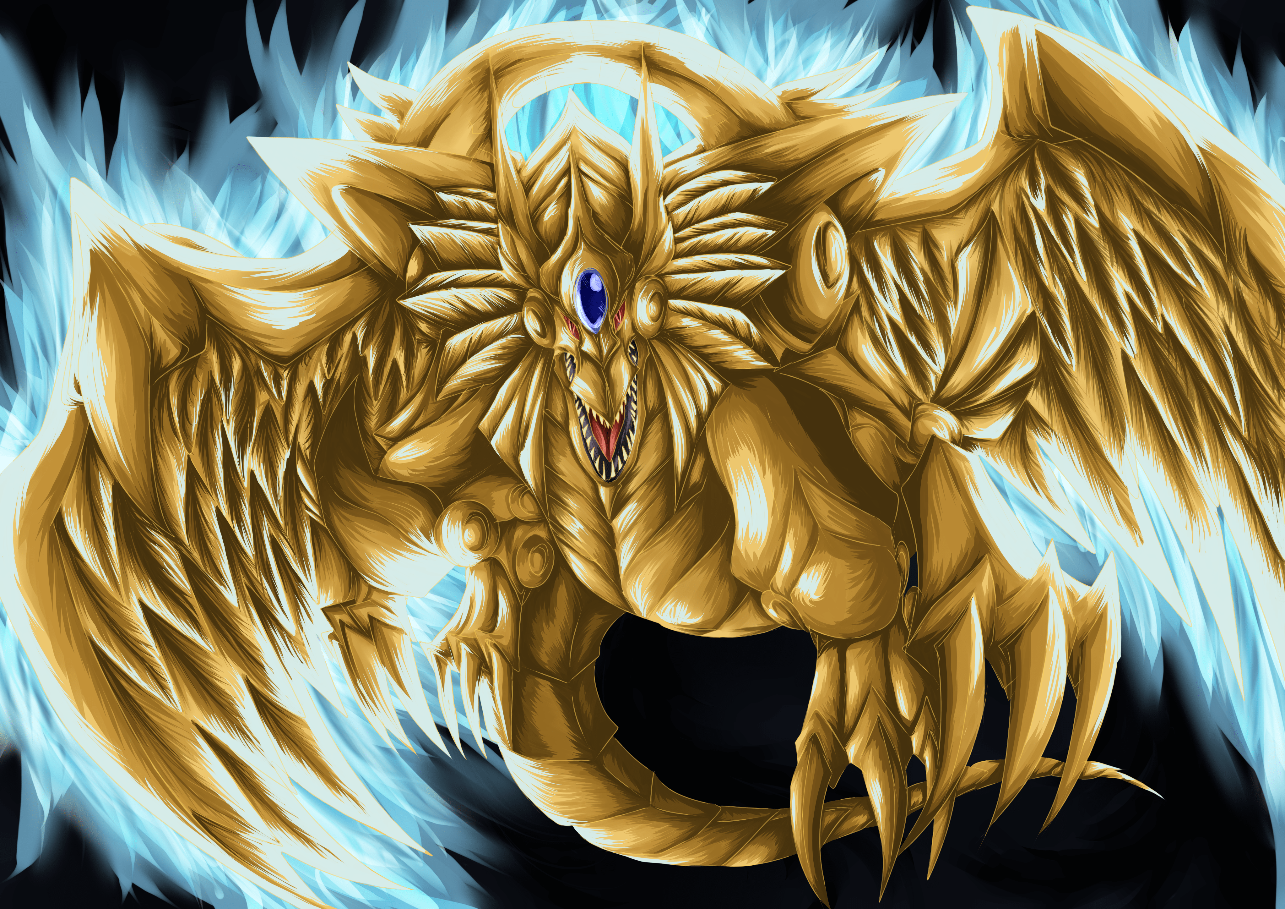 4092x2893 The Winged Dragon Of Ra Gi Oh! Duel Monsters By Lightenddragon Anime Image Board