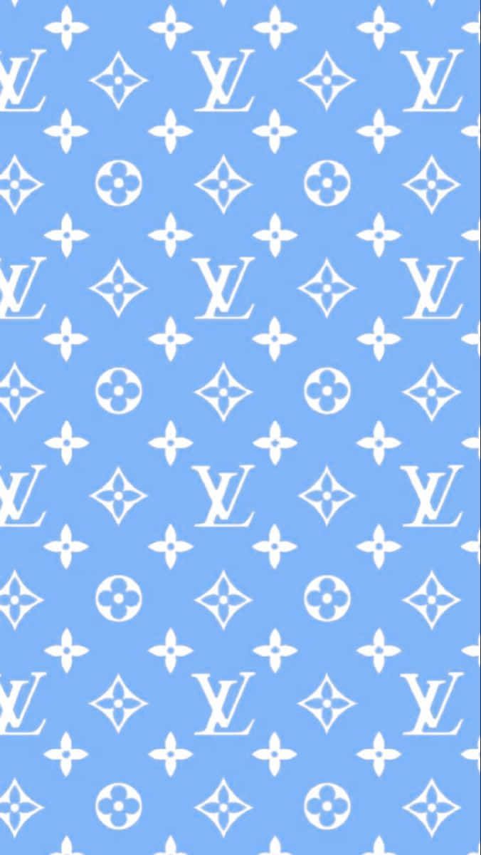 676x1200 Download Get a glimpse of timeless luxury with this gorgeous blue Louis Vuitton pattern Wallpaper