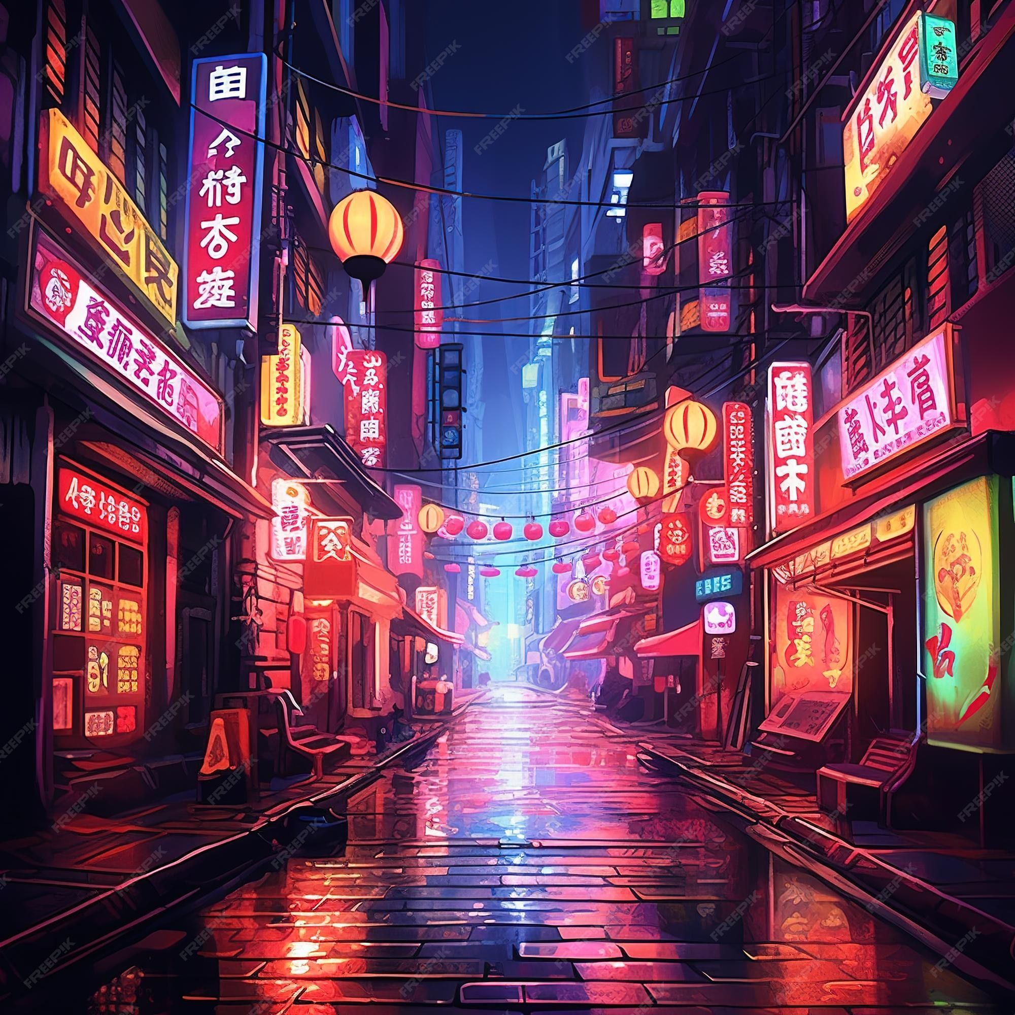 2000x2000 Japanese Anime Background Image