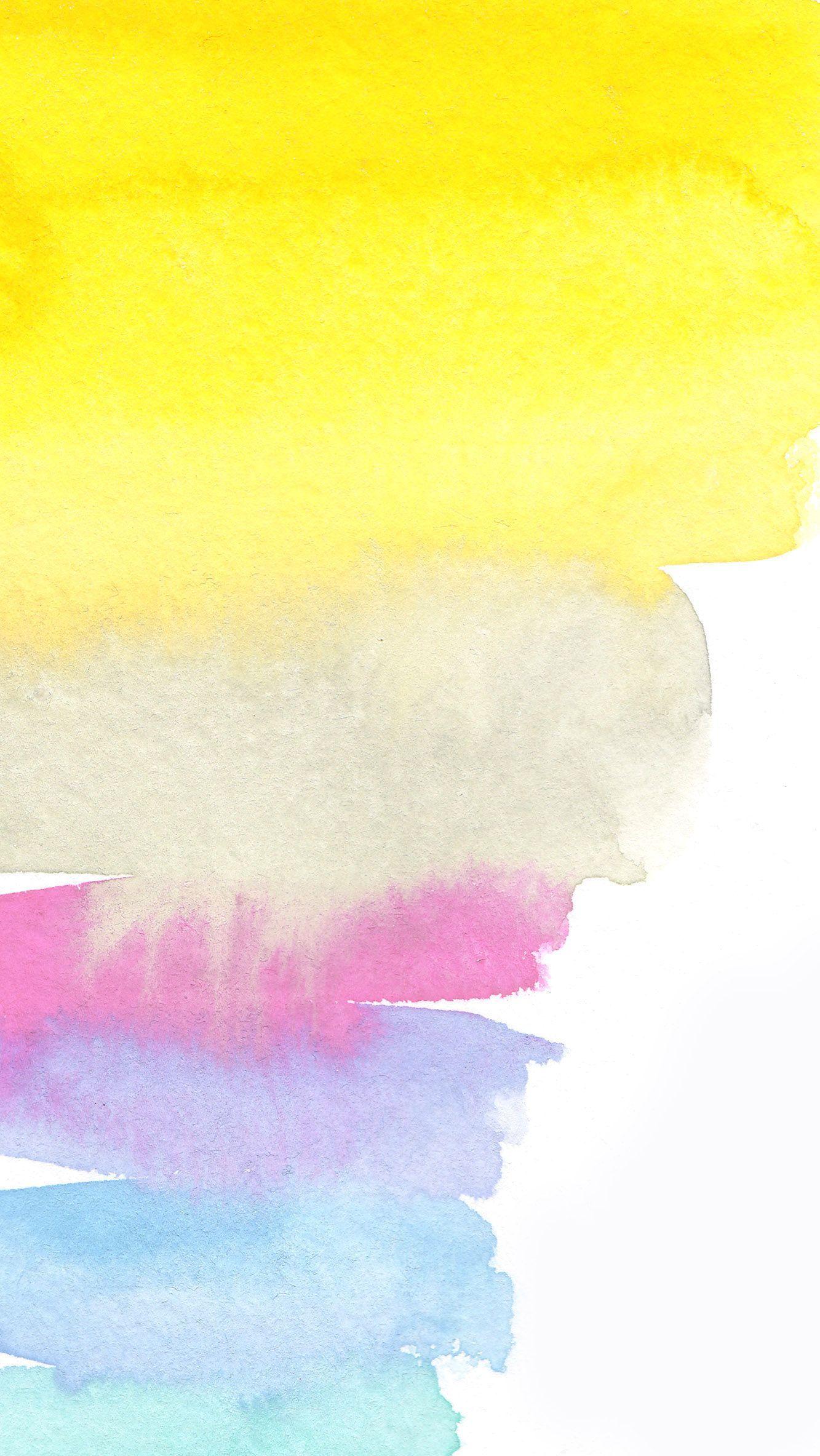 1333x2367 Yellow white pink lilac blue Watercolour brush strokes art iphone