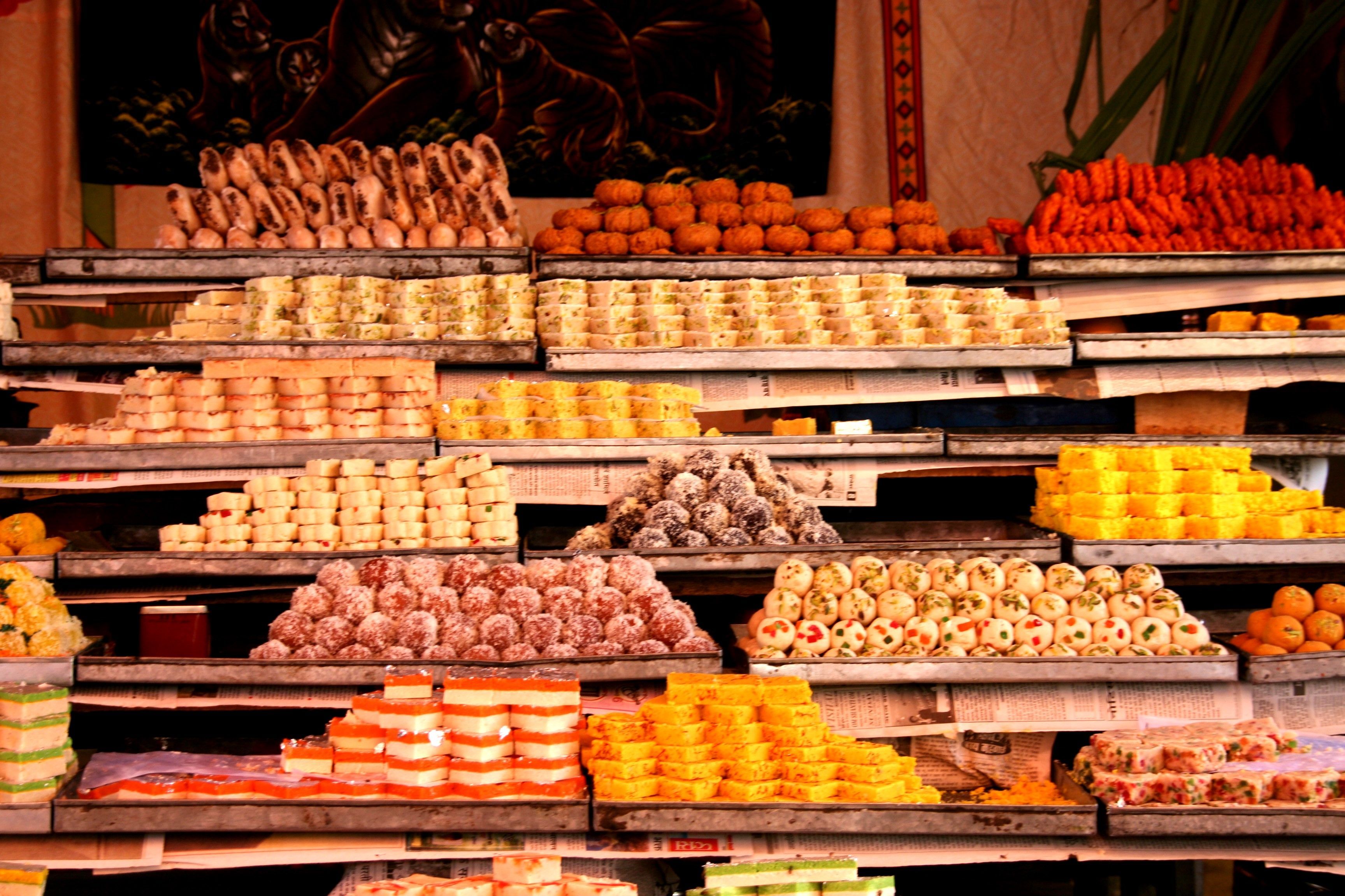 3456x2304 Street shop for sweets, mithai Rajasthan