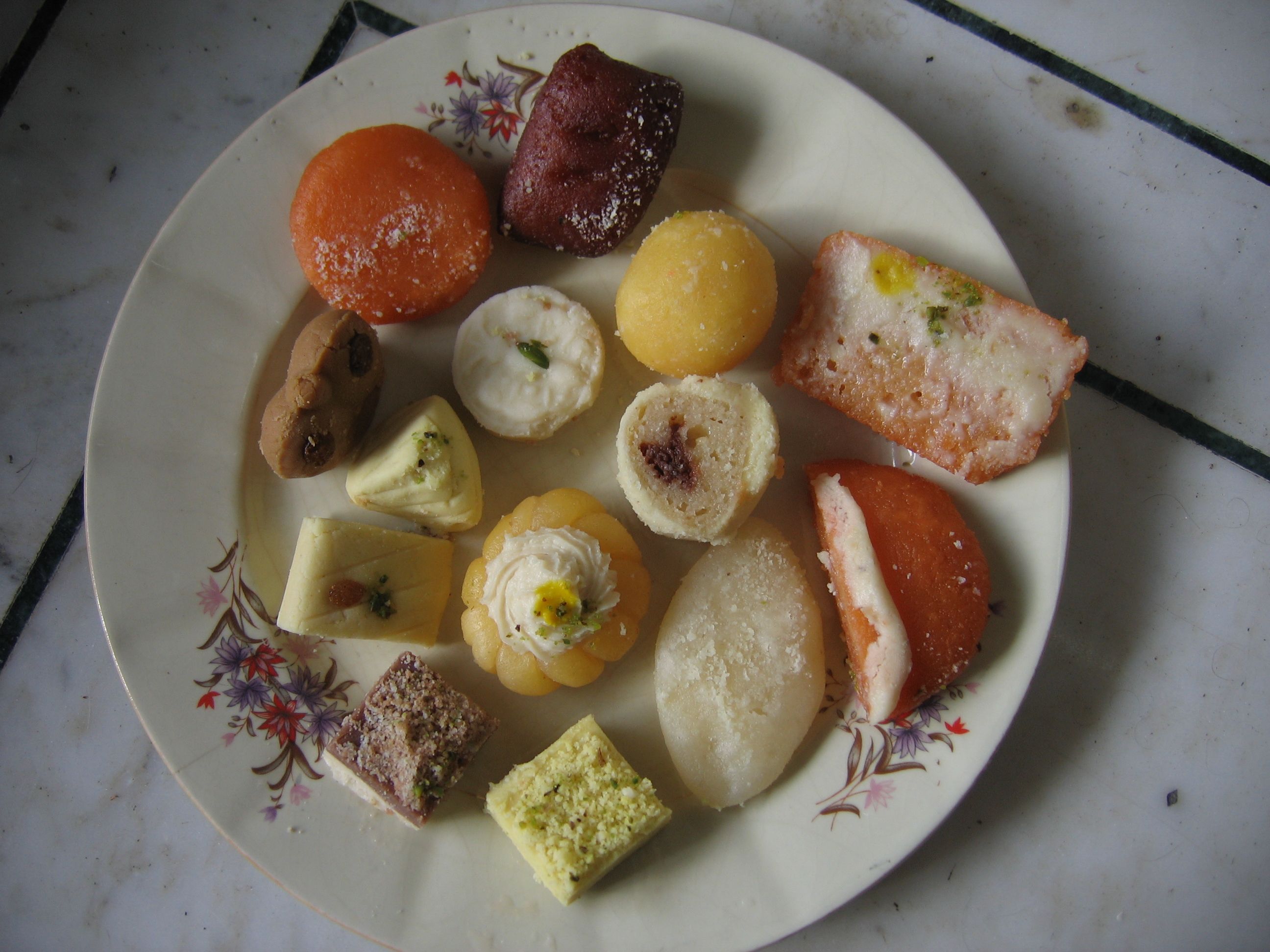 2592x1944 (A) plate full of Indian sweets mithai