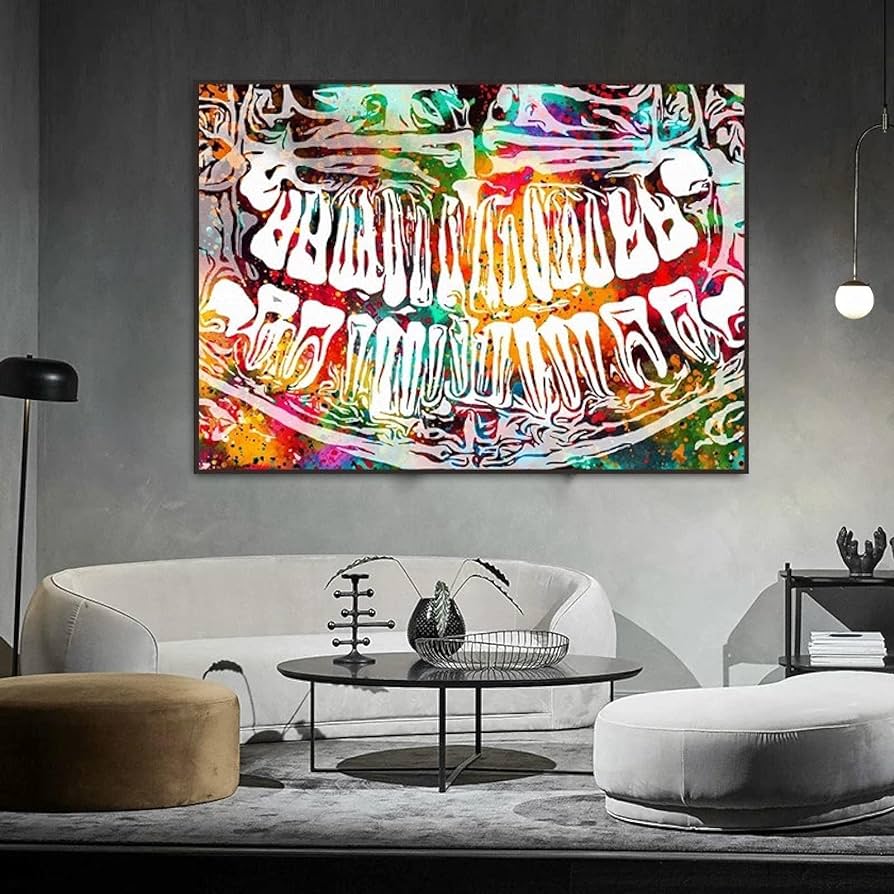 894x894 Modern Art Wall Picture Colorful Tooth Laugh Dental Art Dentist Canvas Painting for Medical Education Office Home Decor 30x55cm(11.8x21.7in) InnerFrame: Posters & Prints