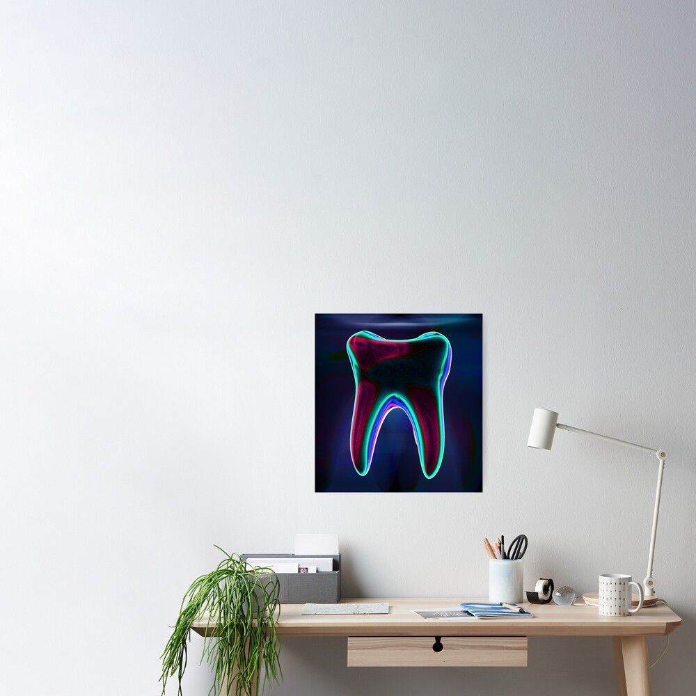 1000x1000 Colorful X Ray Tooth Dental Art Design Greeting Card By Jolanta Meškauskiene