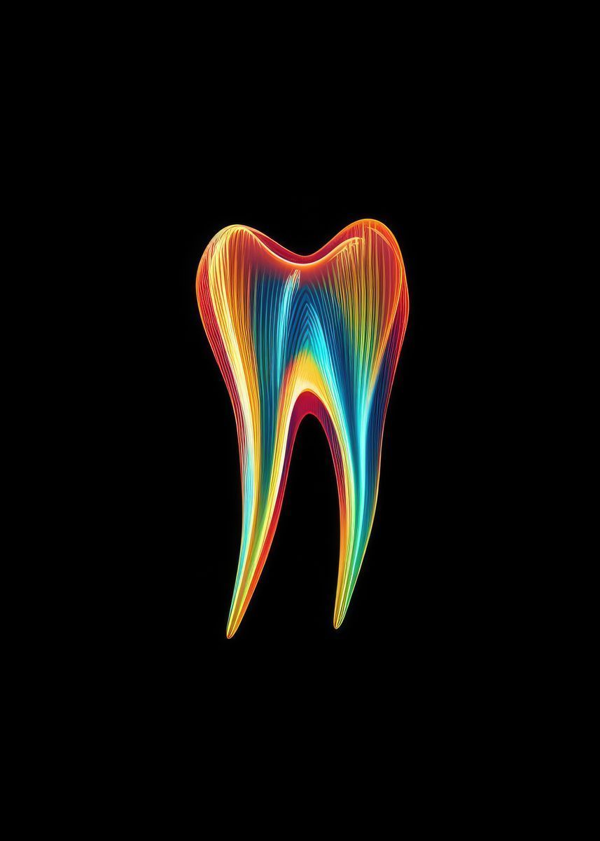 857x1200 Dental Office Tooth Colors' Poster
