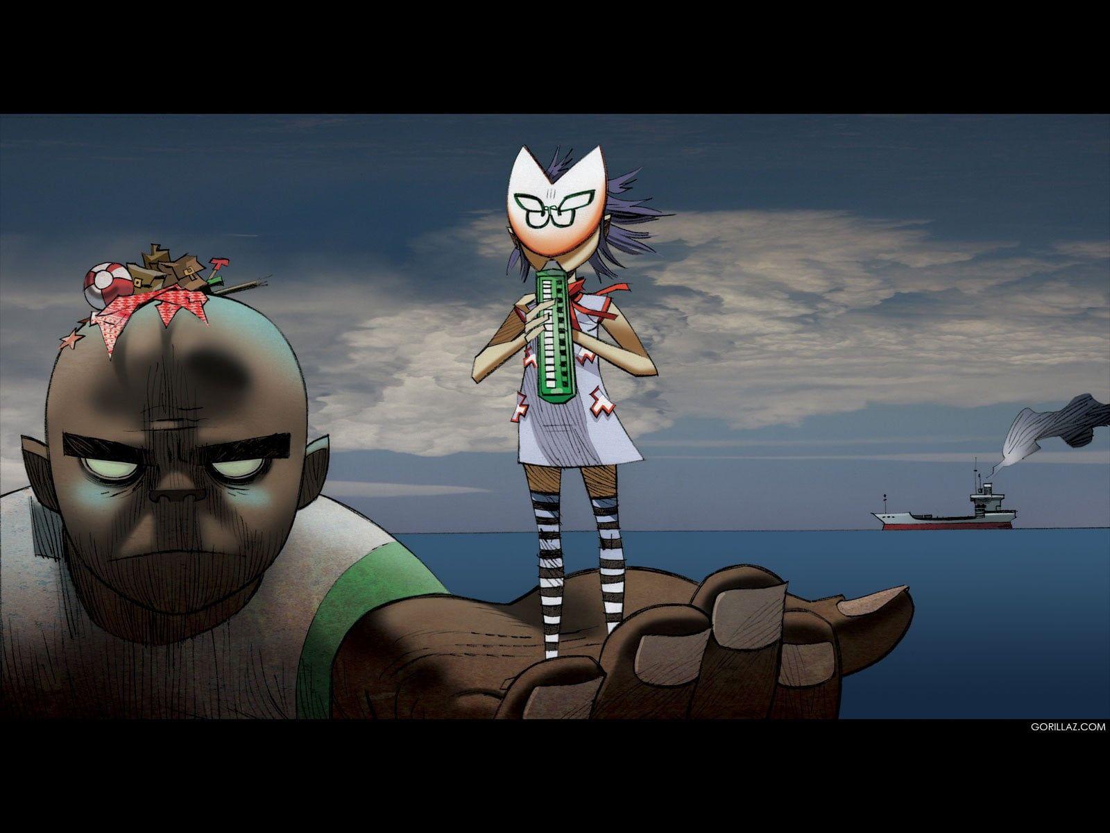 1600x1200 Gorillaz band illustration, Gorillaz, Jamie Hewlett, Noodle, Russel Hobbs HD wallpaper
