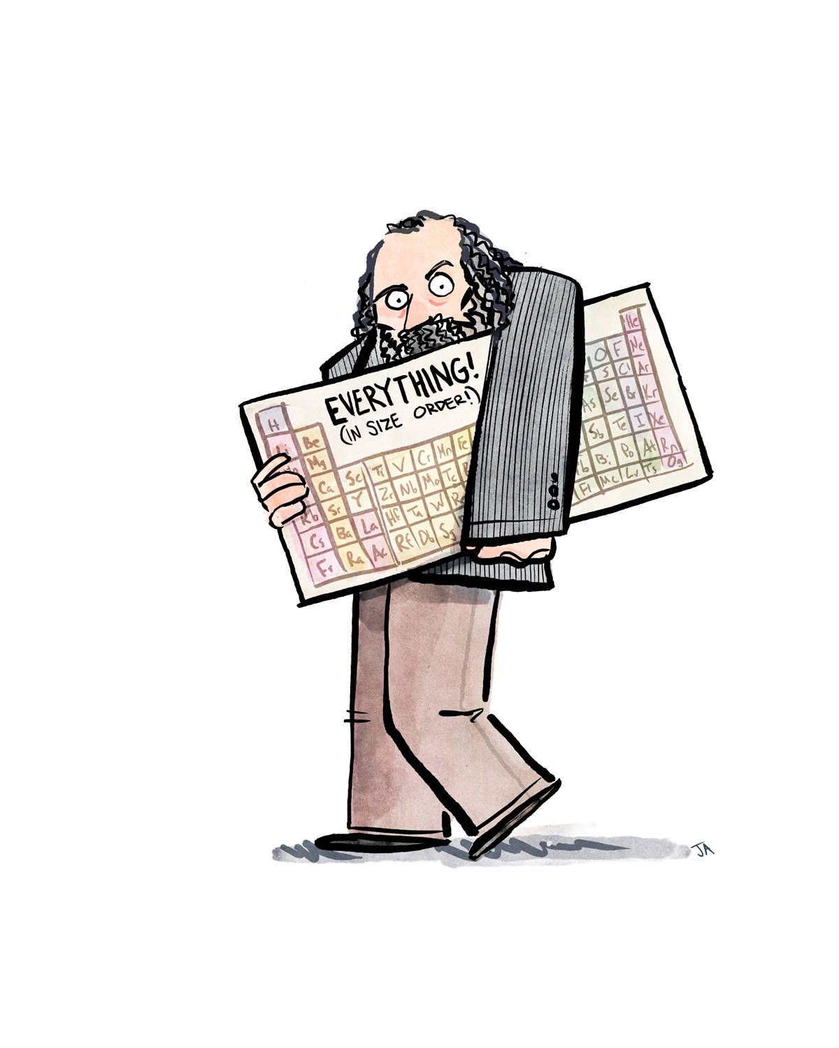 1200x1500 Dmitri Mendeleev and the Periodic Table of Elements Print