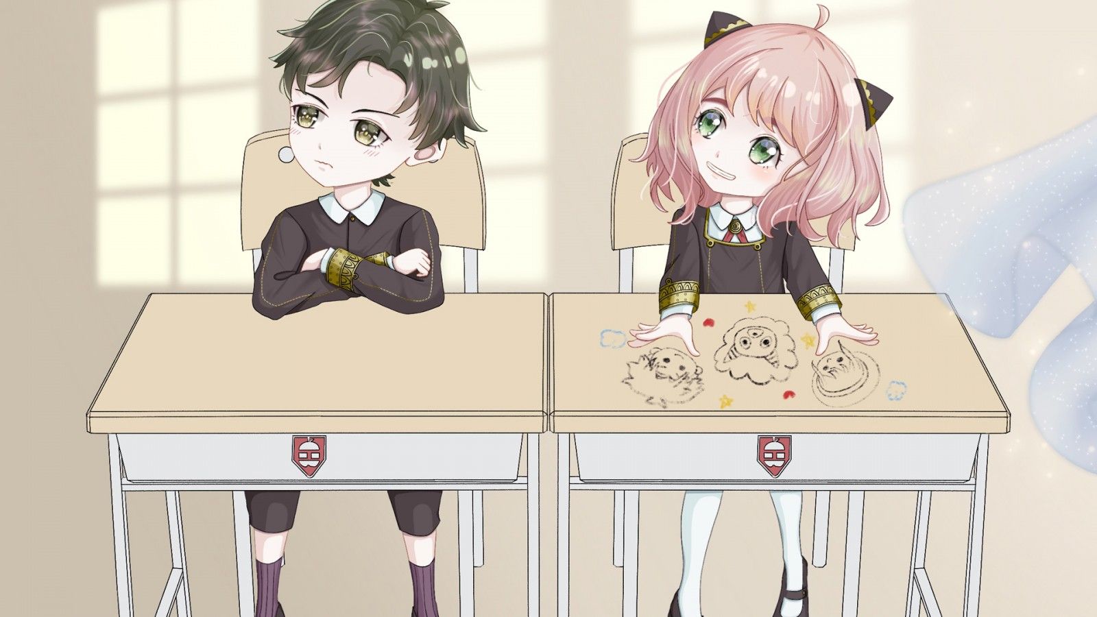 1600x900 Damian Desmond And Anya Forger HD Spy x Family Wallpaper
