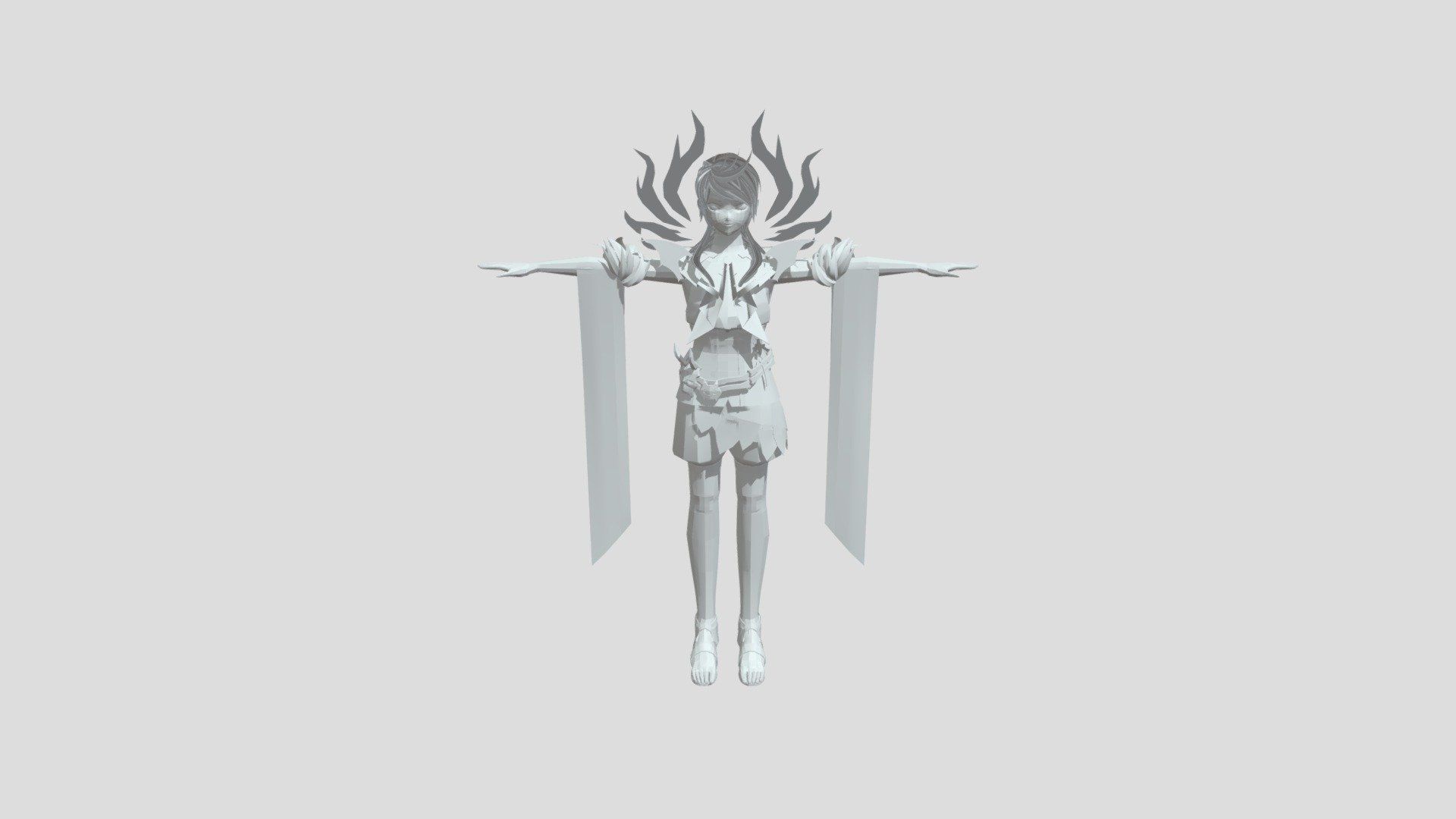 1920x1080 Shu Yamino Low Poly model by yoooo_1 [1c3Dce2]