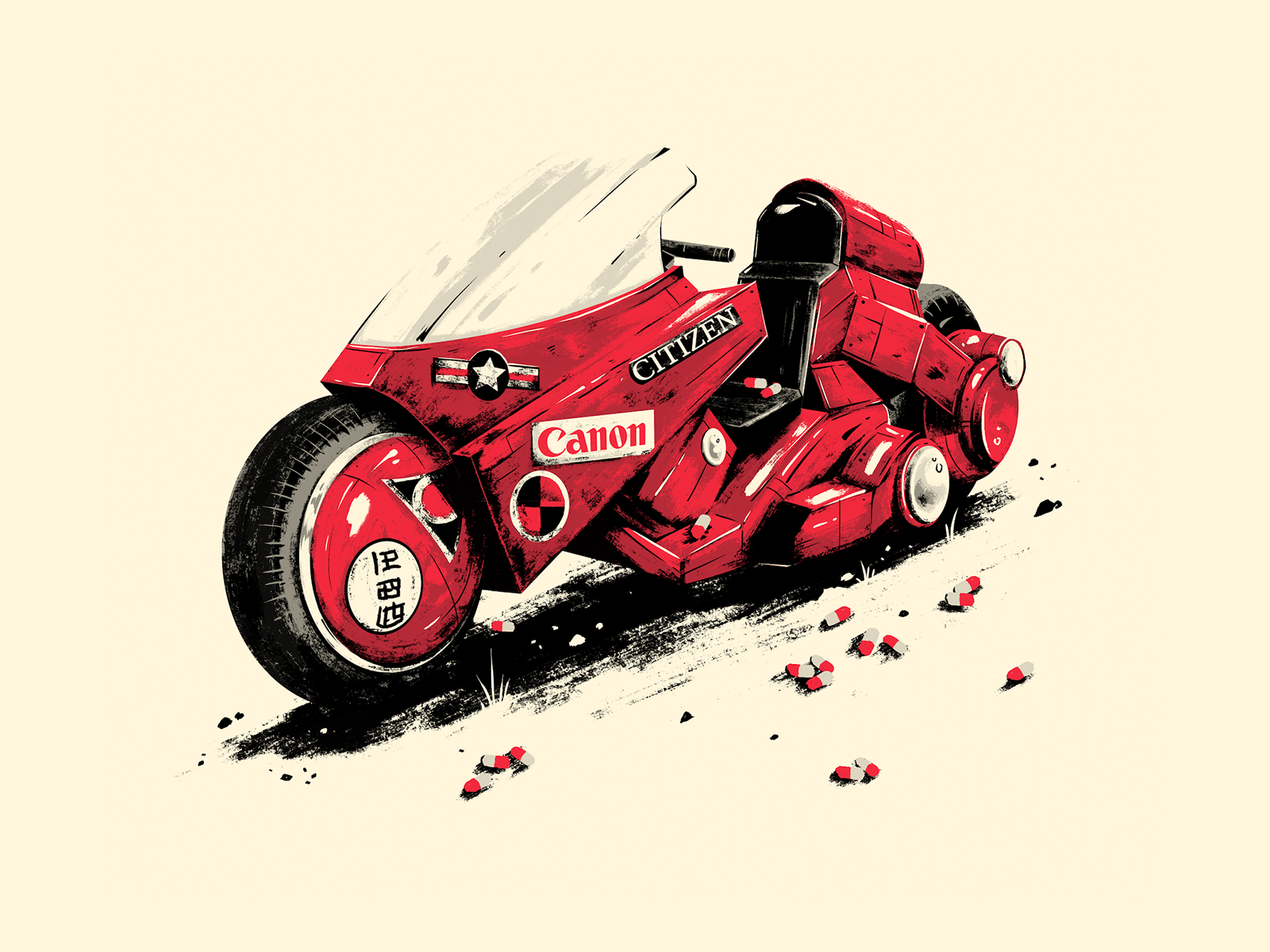 1600x1200 Kenada's Bike. Motorbike illustration, Kaneda bike, Akira