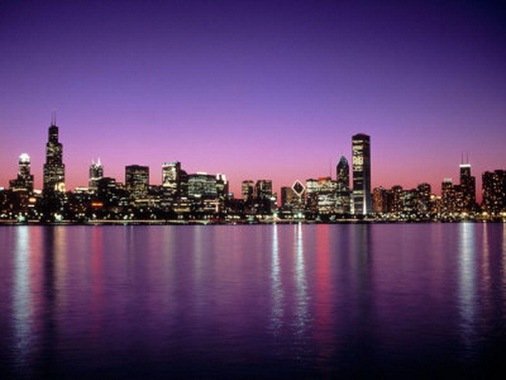 1024x768 Chicago Skyline Background