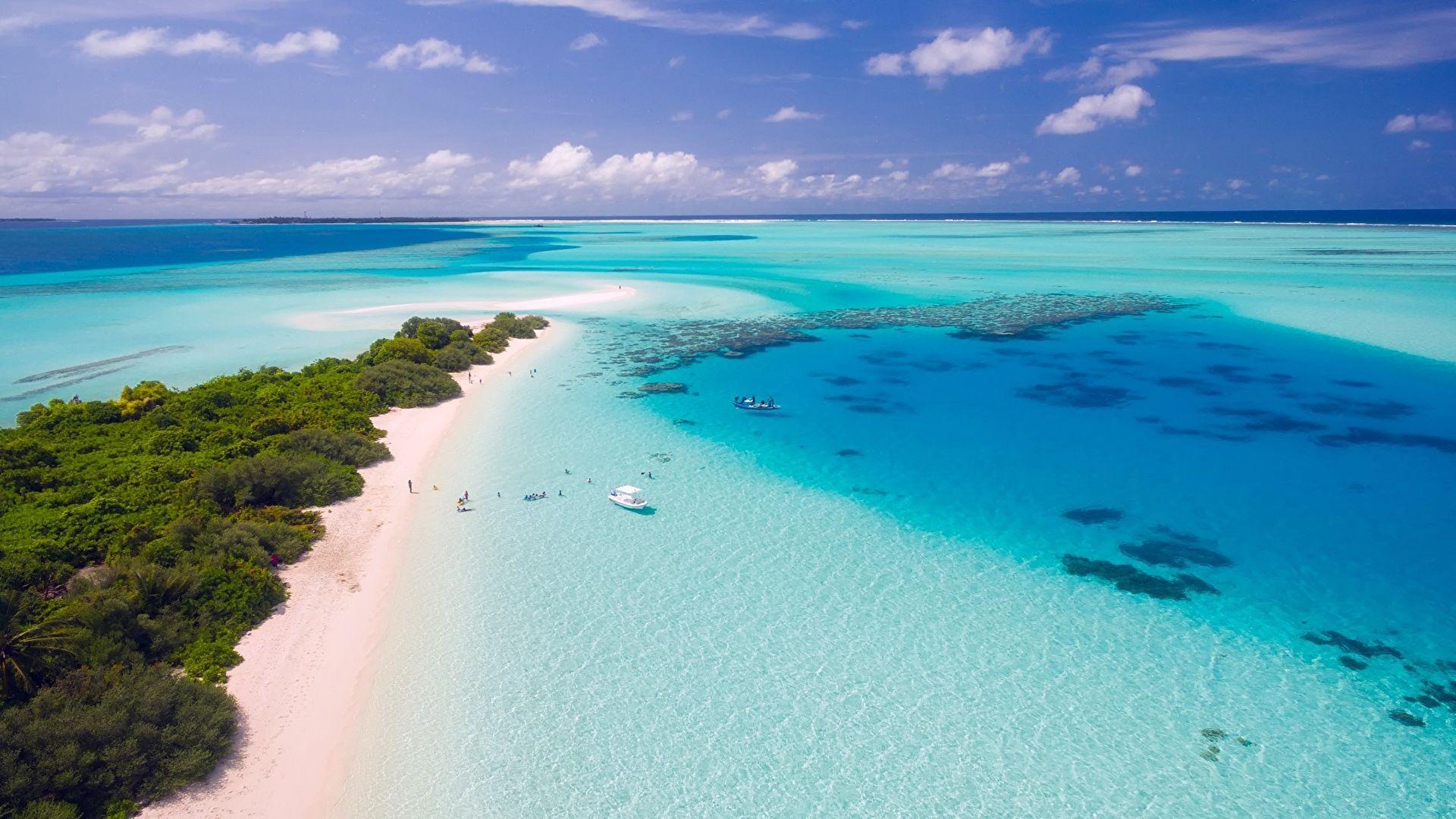 1920x1080 Desktop Wallpaper Maldives beaches Sea Nature Coast 1920x1080