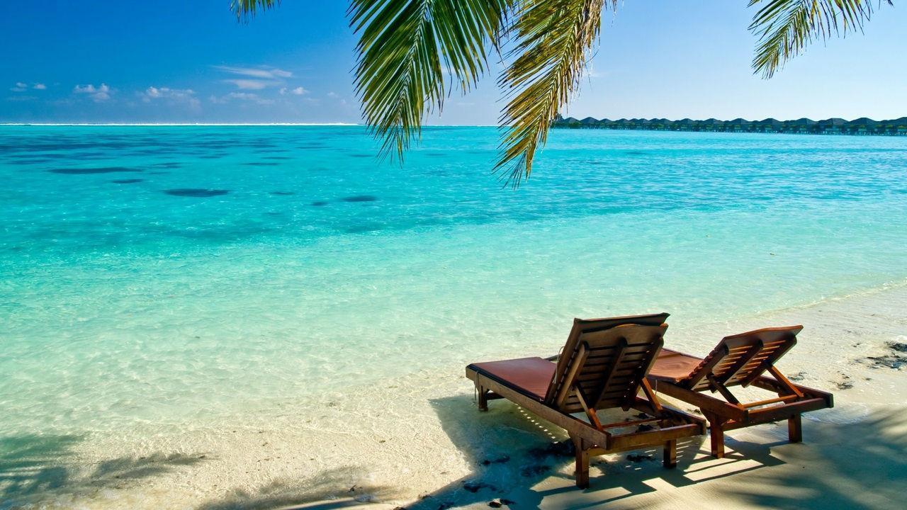1280x720 Maldives Beach Wallpaper for Android