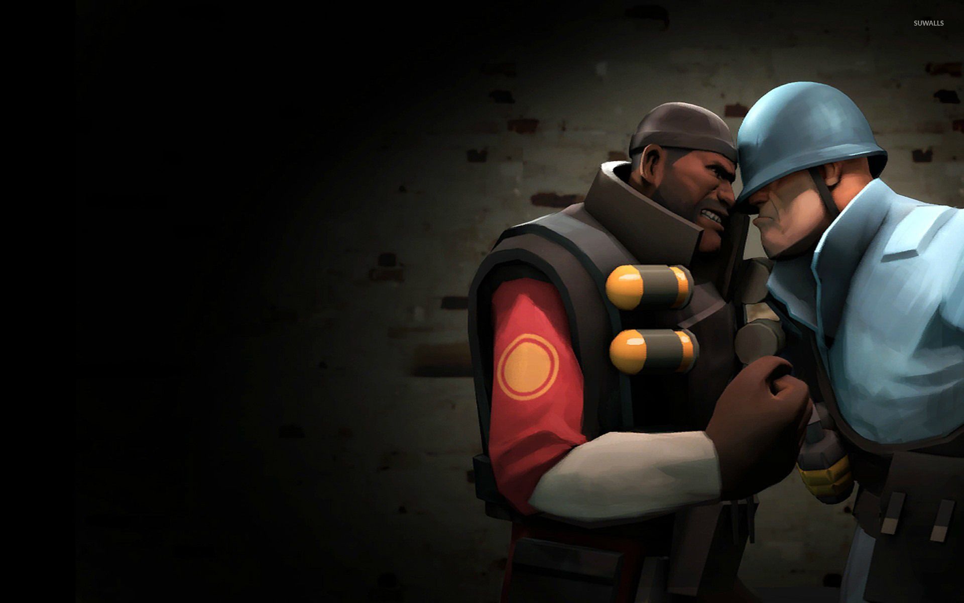 1920x1200 TF2 Demoman vs Soldier wallpaper