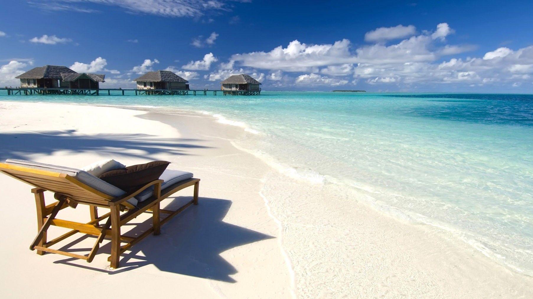 1805x1015 Maldives, Chair, On, Th, Beach, HD Sea Wallpaper, Sand, Summer, Sun
