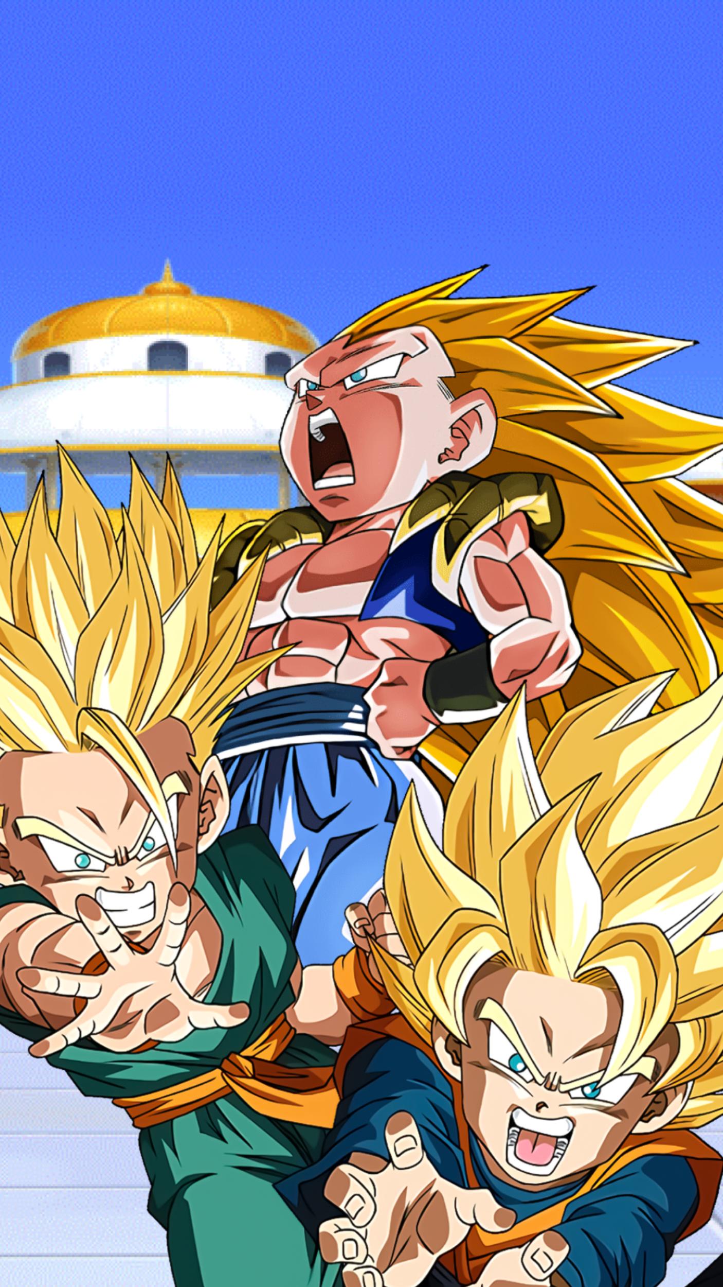1406x2500 Trunks, Goten and Gotenks Phone Wallpaper
