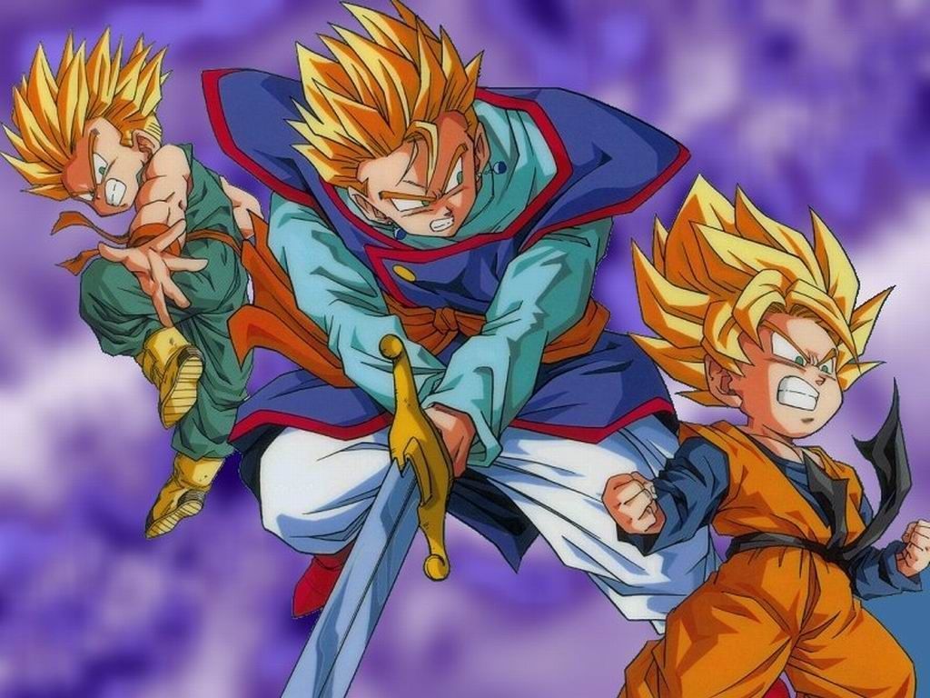 1024x768 Trunks, Gohan e Goten. Dragon ball, Anime dragon ball, Dragon ball art