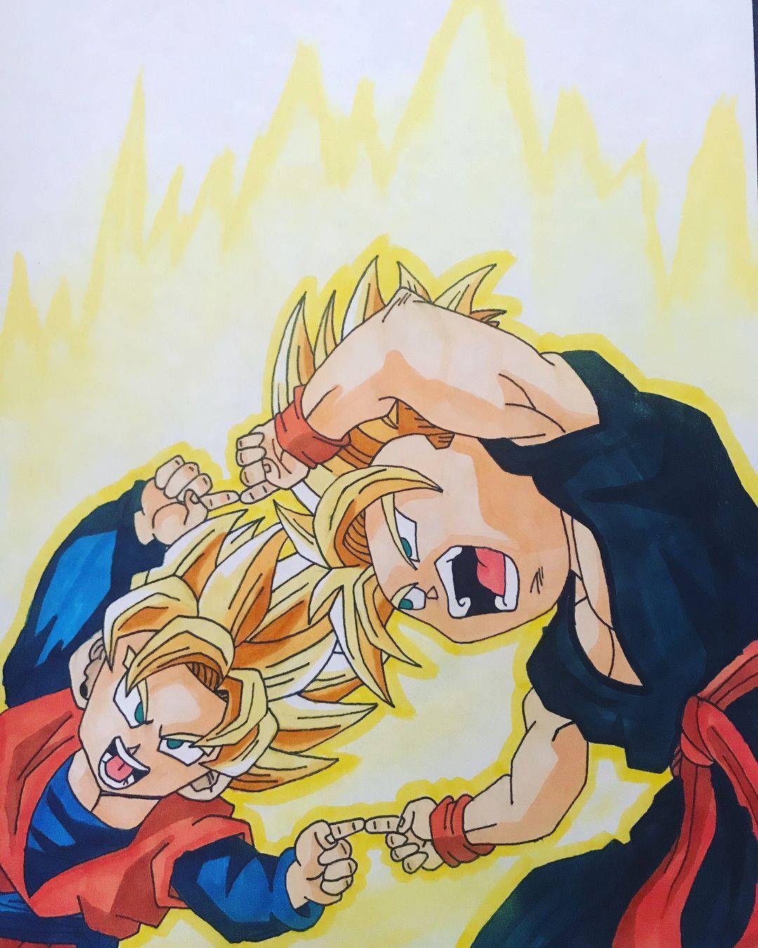 1080x1350 Download Goten Fusion Digital Art Wallpaper