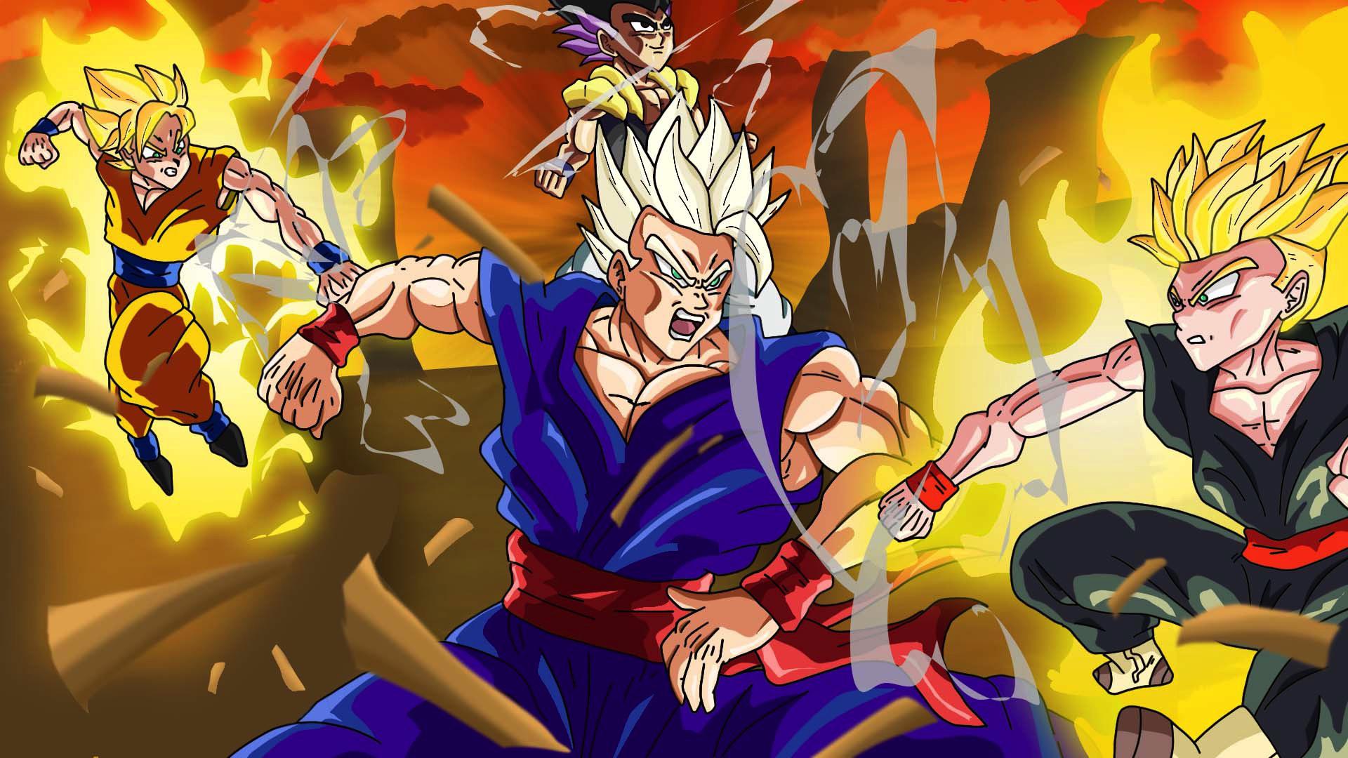 1920x1080 Gohan training with Goten and Trunks by me, hope you like it!