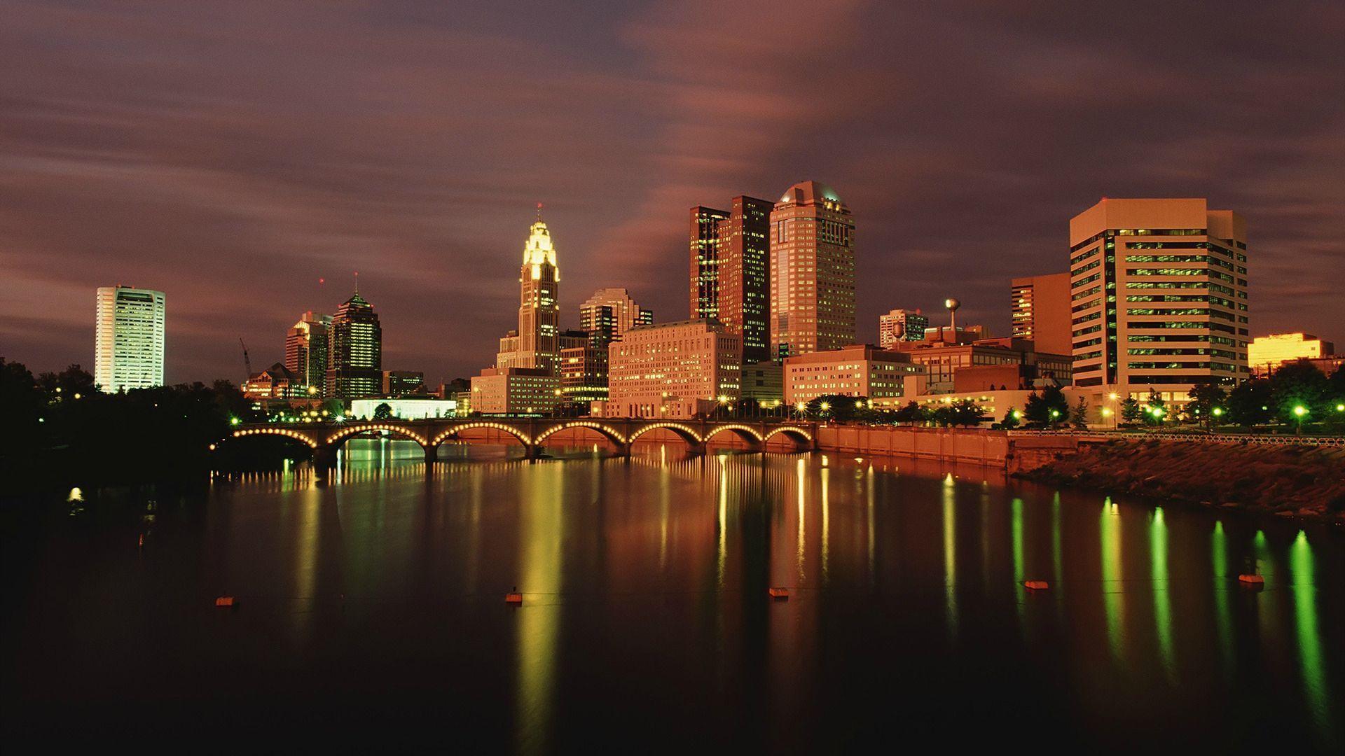 1920x1080 Columbus Skyline Wallpaper