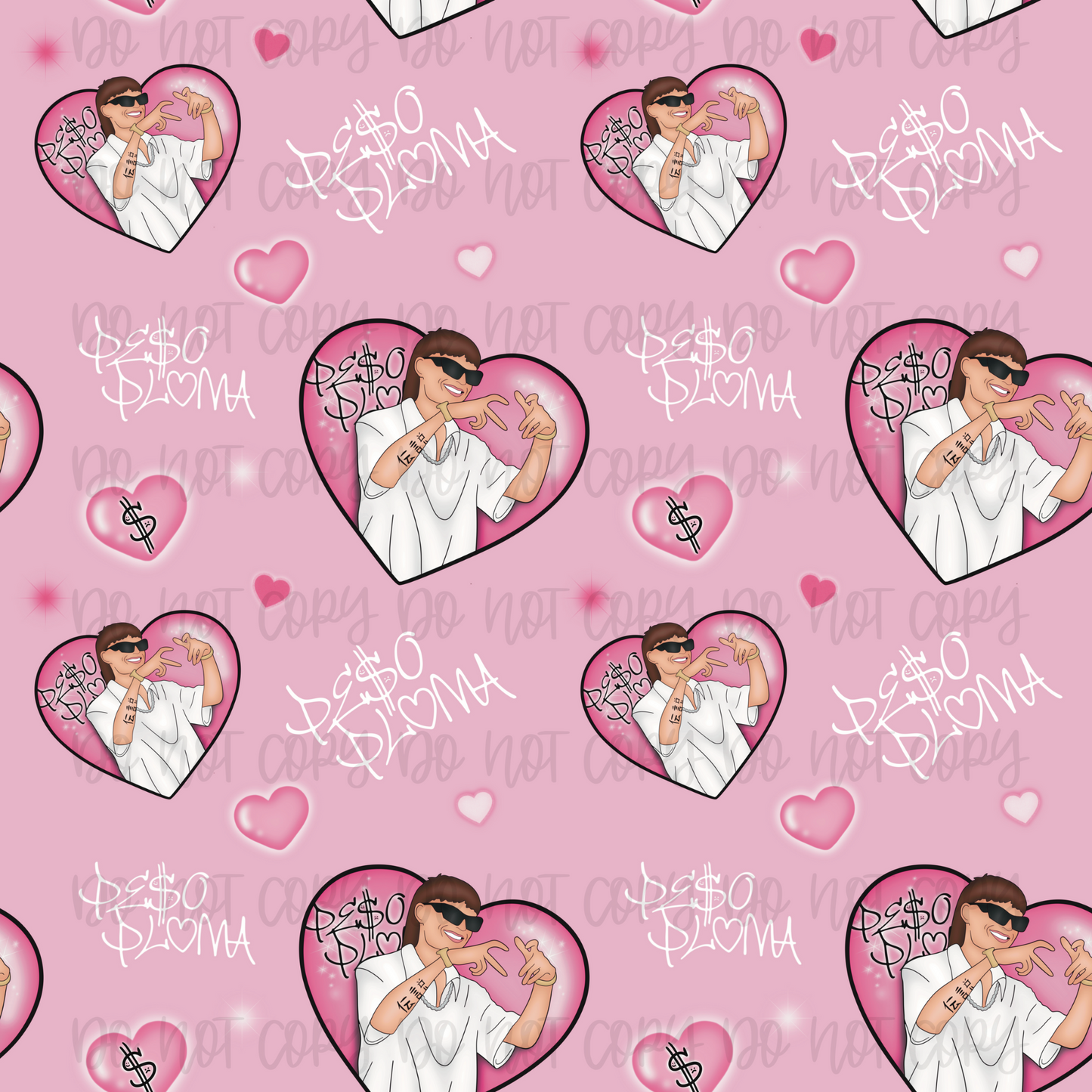 1445x1445 Peso Pluma PINK Seamless Design JPEG. Peso Pluma Seamless. Peso Pluma
