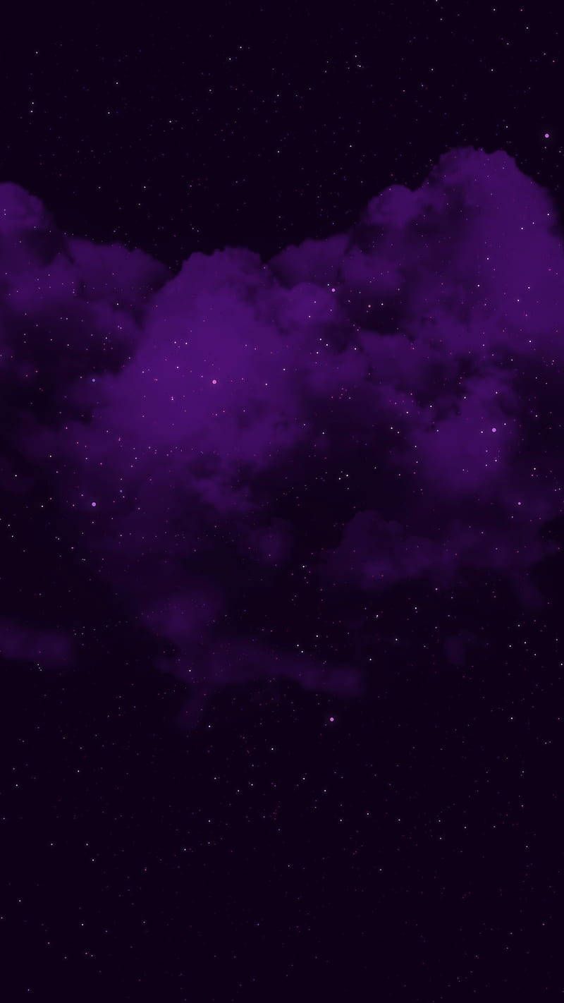 800x1422 Download Black And Purple Aesthetic Cloudy Sky Wallpaper