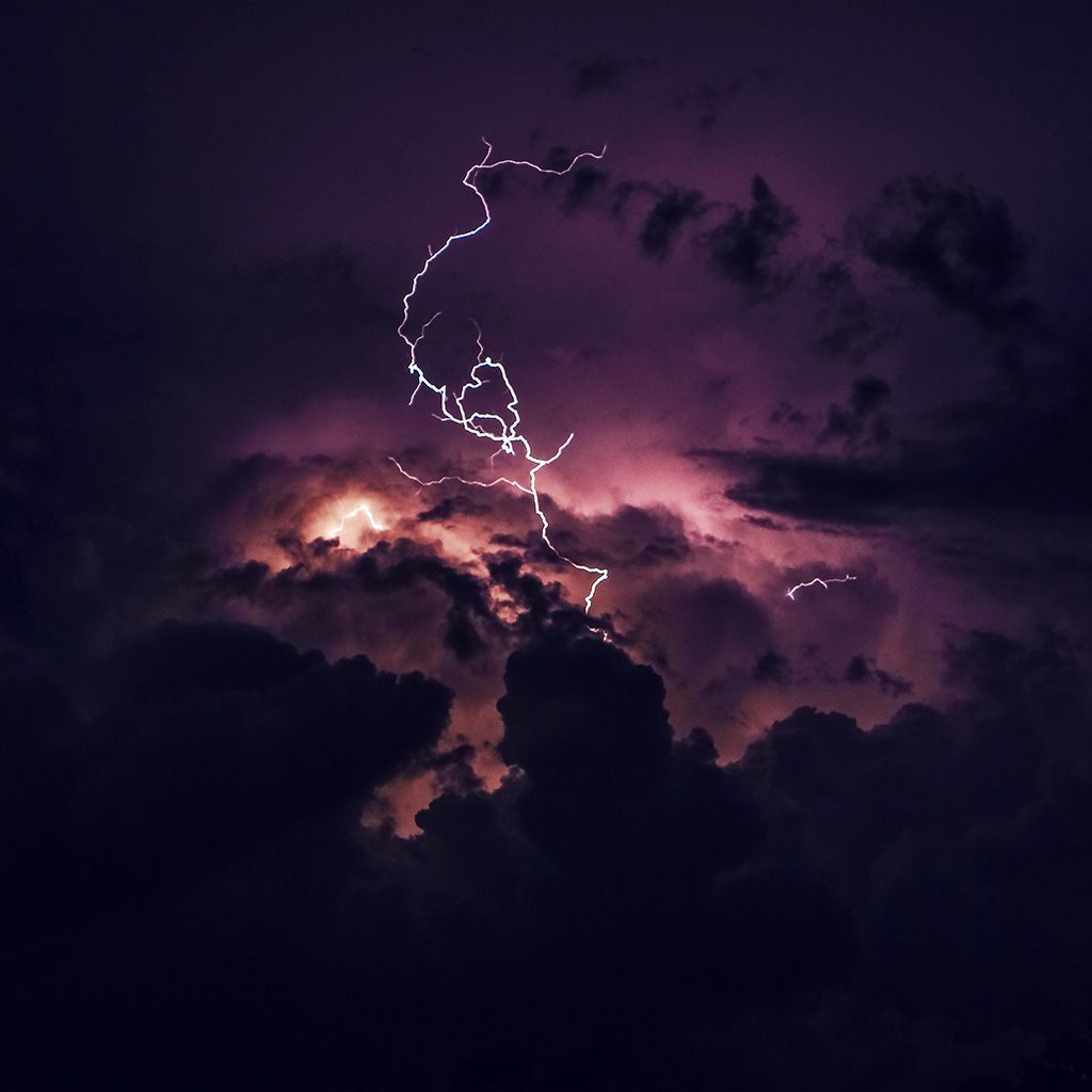 1024x1024 I Love Papers. cloud electric lightening night sky dark red
