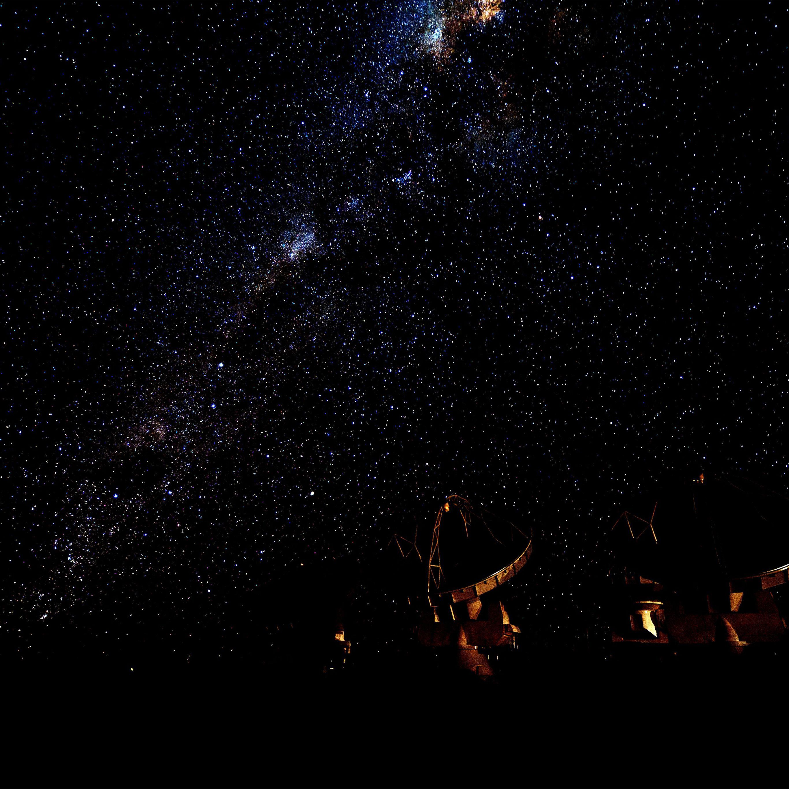 2732x2732 Space Dark Star Nature Black Sky
