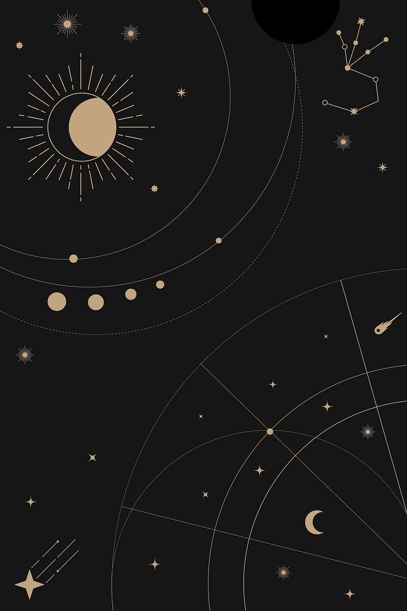 800x1200 Astrology frame desktop wallpaper, gold
