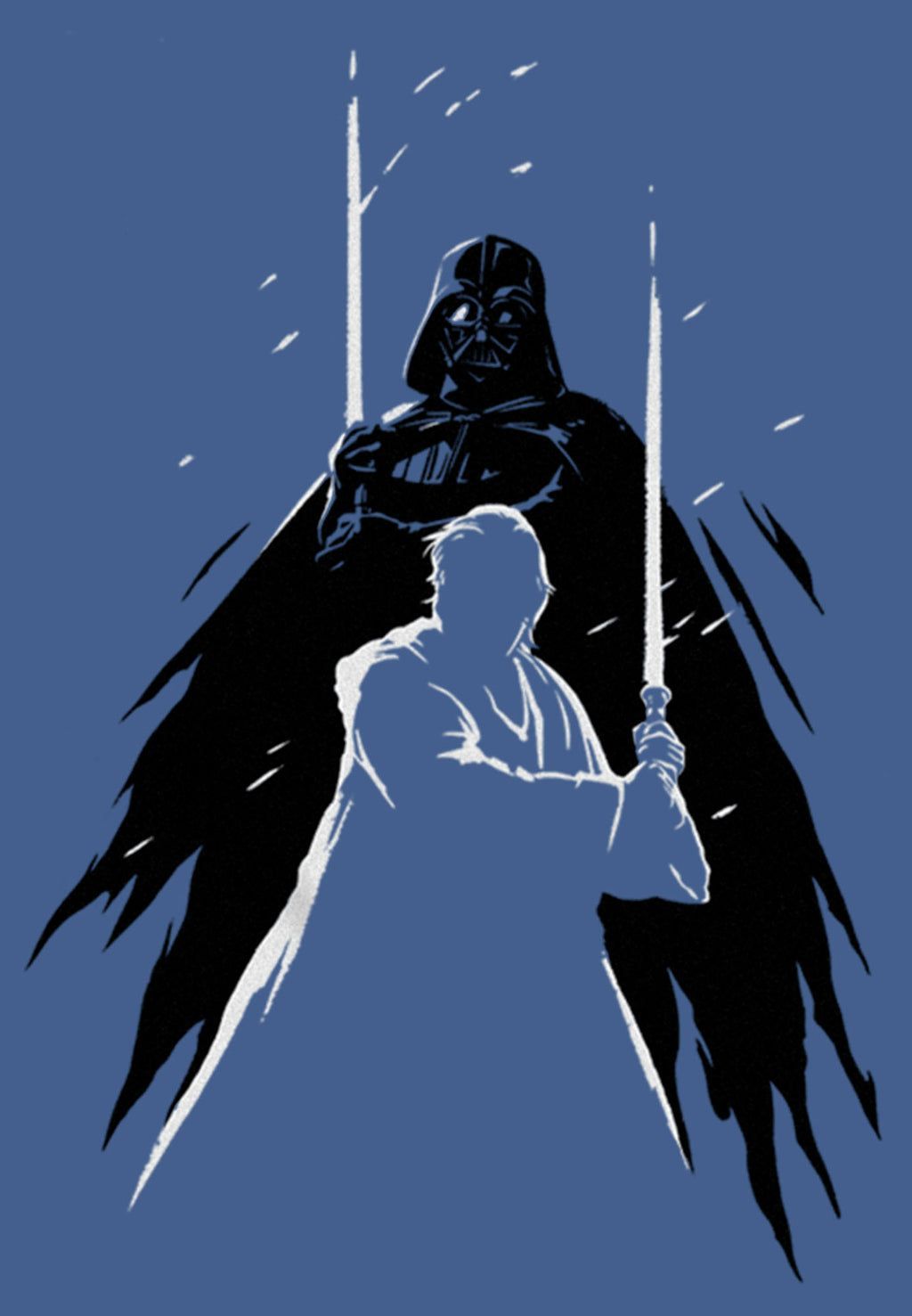 1024x1477 Boy's Star Wars: Obi Wan Kenobi Darth Vader Vs Kenobi Silhouette Light