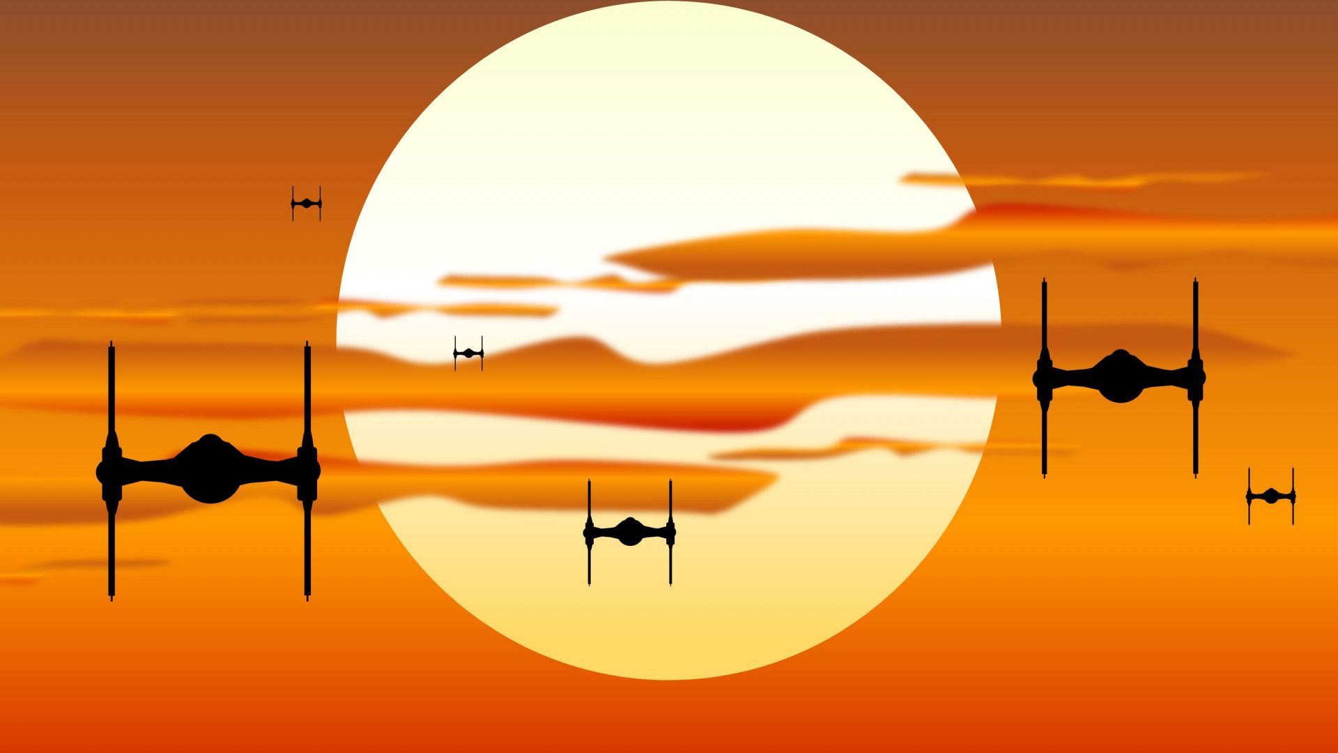 1920x1080 the sun clouds dawn Star Wars Star wars spaceships