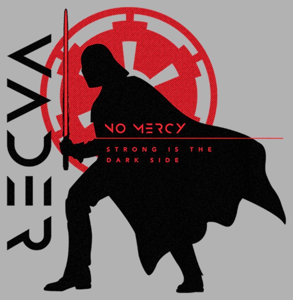 1024x1048 Boy's Star Wars: Obi Wan Kenobi Darth Vader No Mercy Silhouette T Shir
