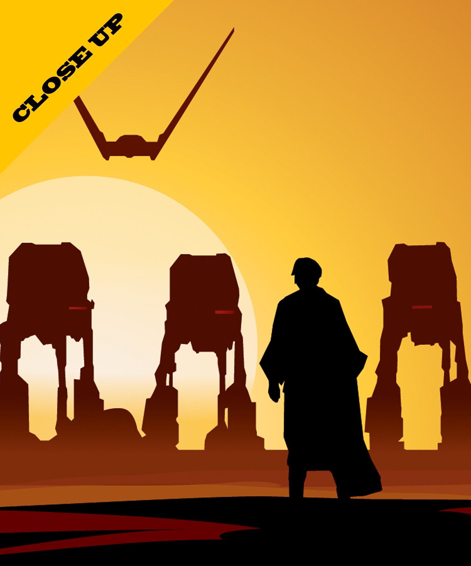 1500x1800 Force Inspired Last Jedi Minimalist Sunset Collection
