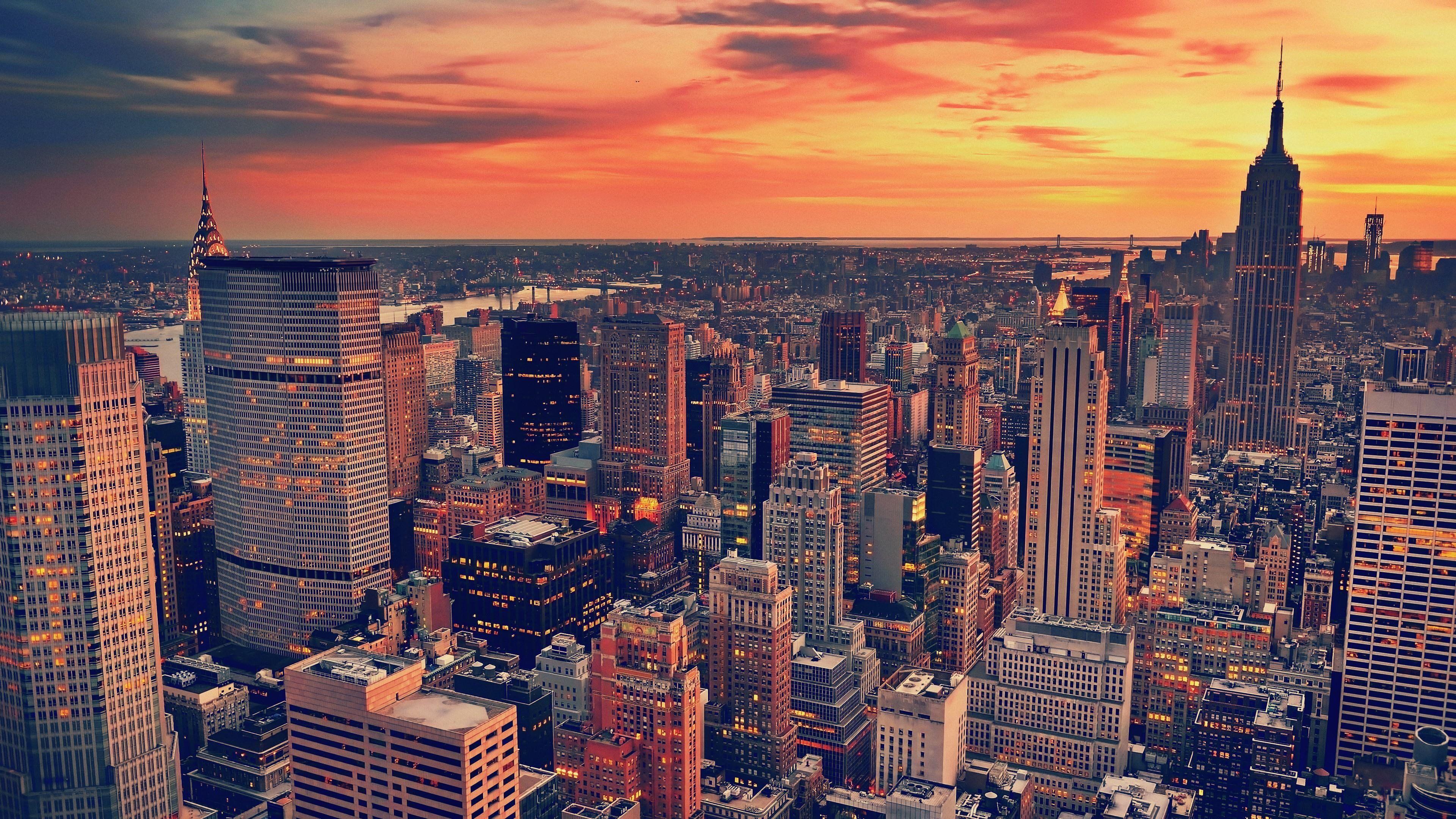 New York Sunset Wallpapers - Top Free New York Sunset Backgrounds ...