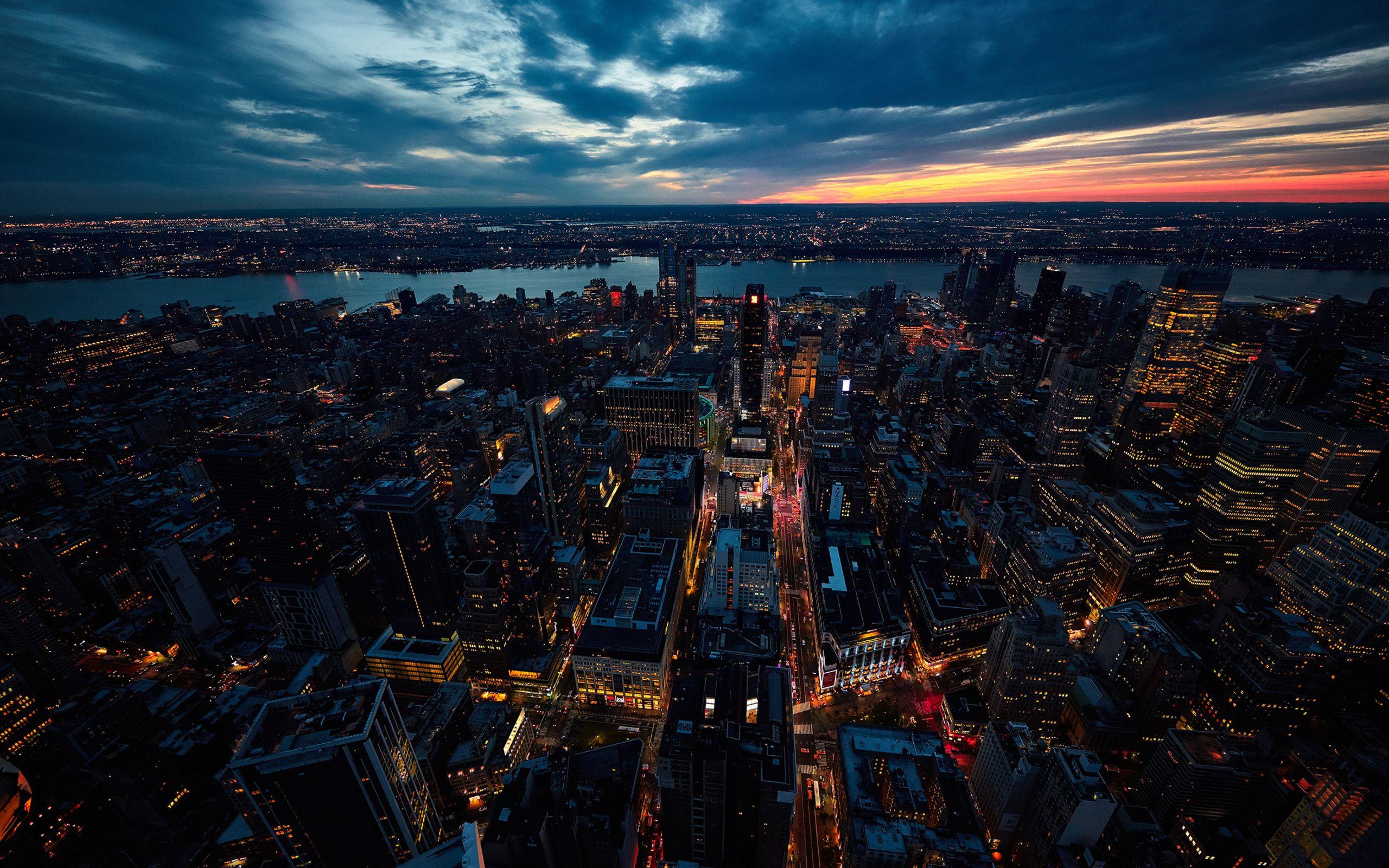 2560x1600 Sunset New York City 2560x1600 Resolution HD 4k