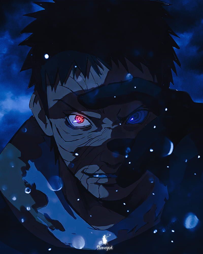 800x1000 OBITO UCHIHA, electric blue, art, HD phone wallpaper