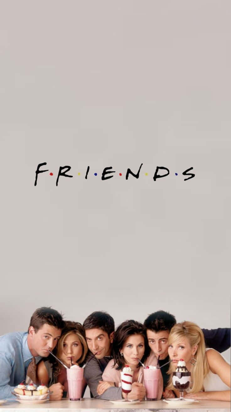 736x1308 Download Friends iPhone Drinking Milkshakes Wallpaper