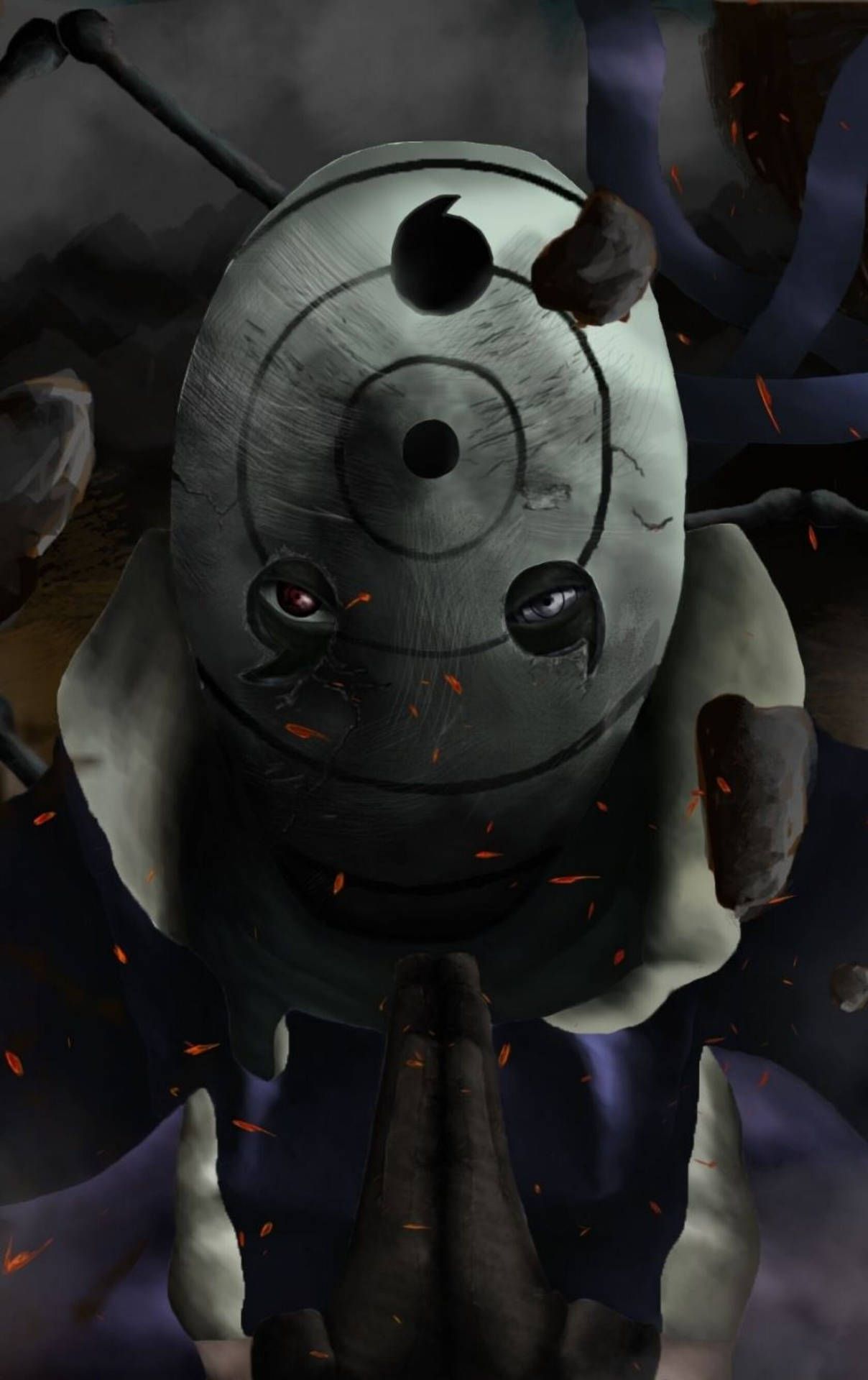 1208x1920 Download Rinne Sharingan Obito Phone Wallpaper